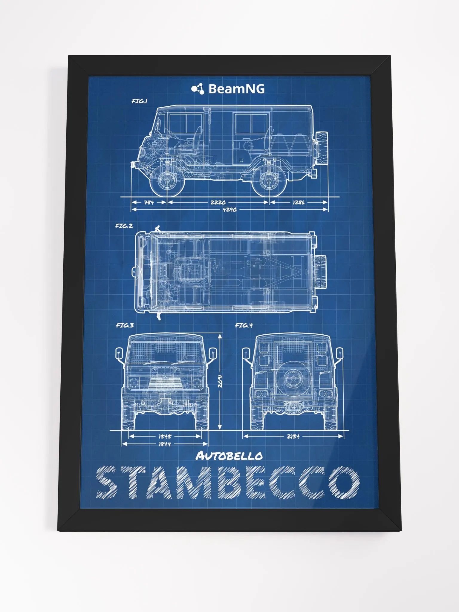 Framed Poster: Autobello Stambecco Blueprint product image (4)