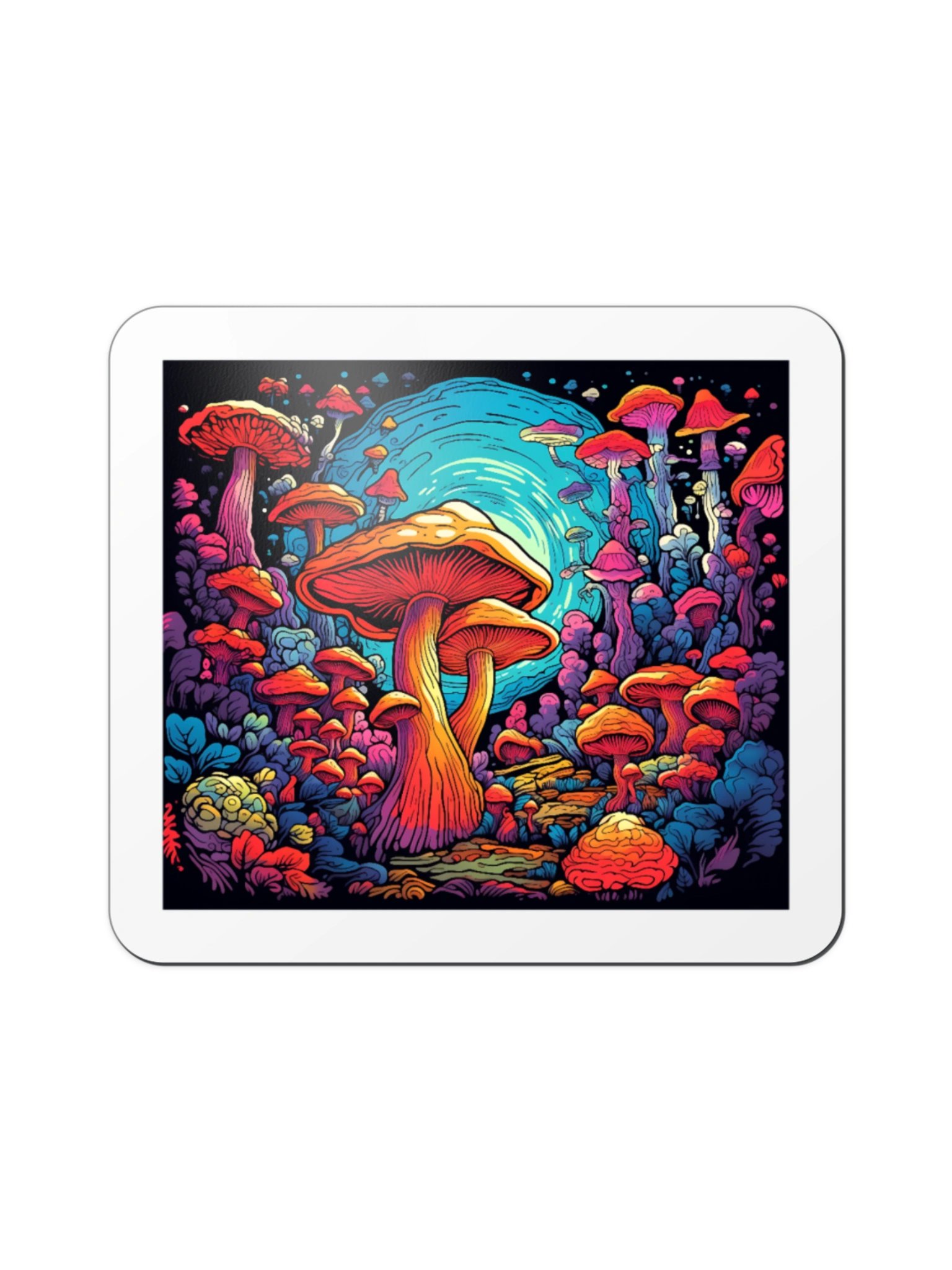 Psychedelic Mushroom Forest Magnet product image (2)