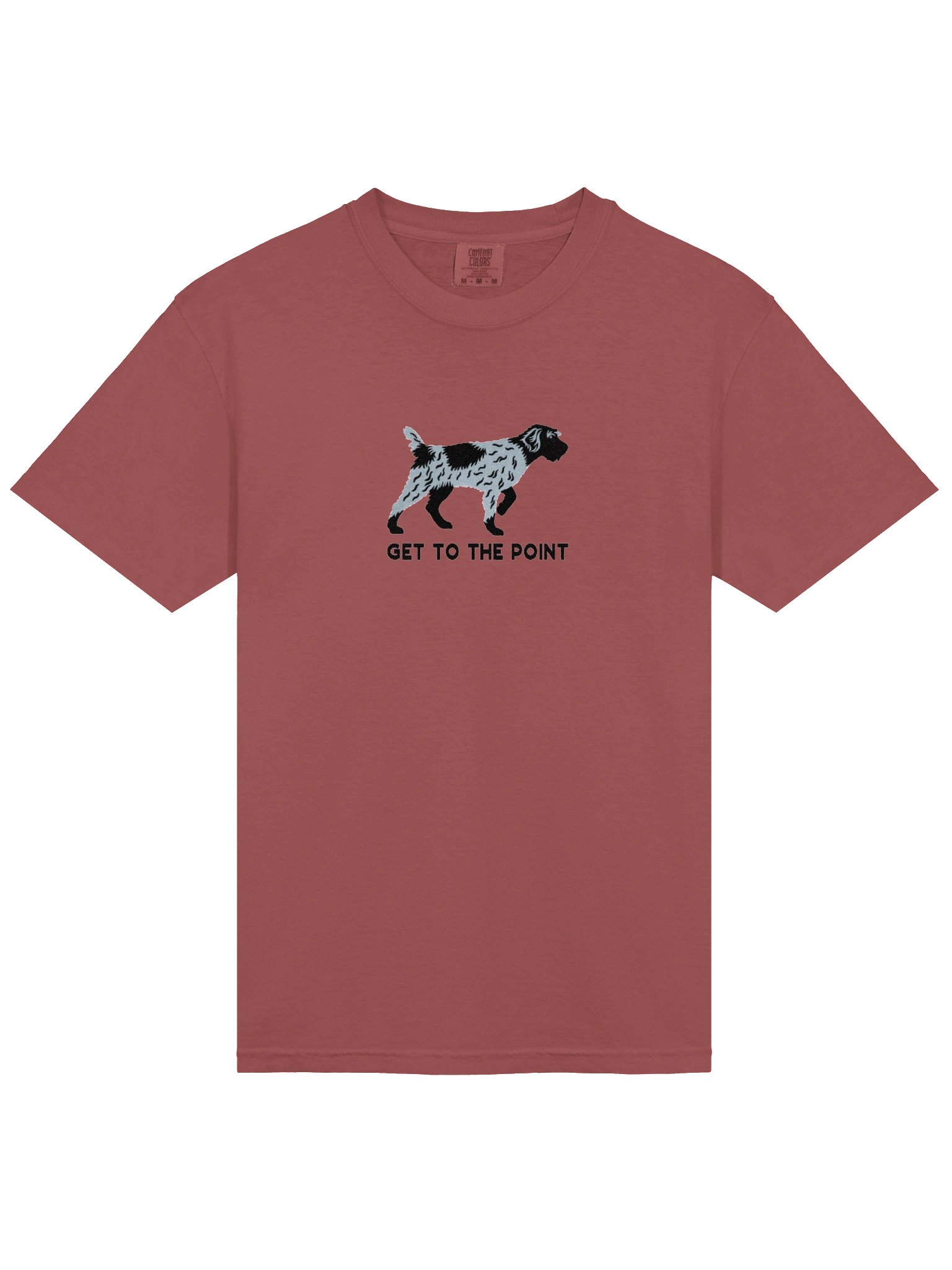 Get to the Point T-Shirt(Embroidered) of a Wirehaired Pointing Griffon(Black Roan) product image (6)
