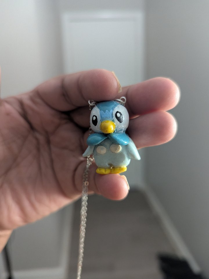 Handmade Pokemon Piplup Necklace product image (1)