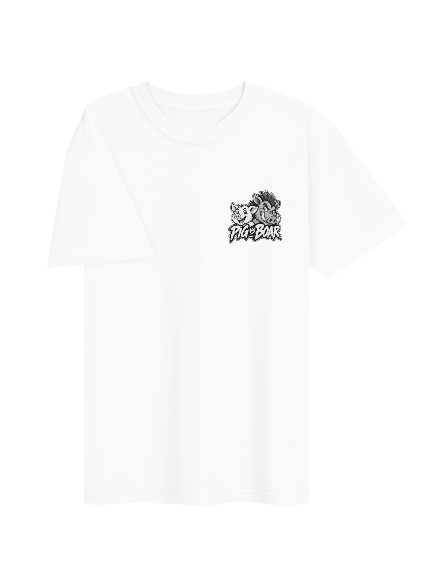 Pig vs Boar Showdown Adult Tee - Black product image (3)