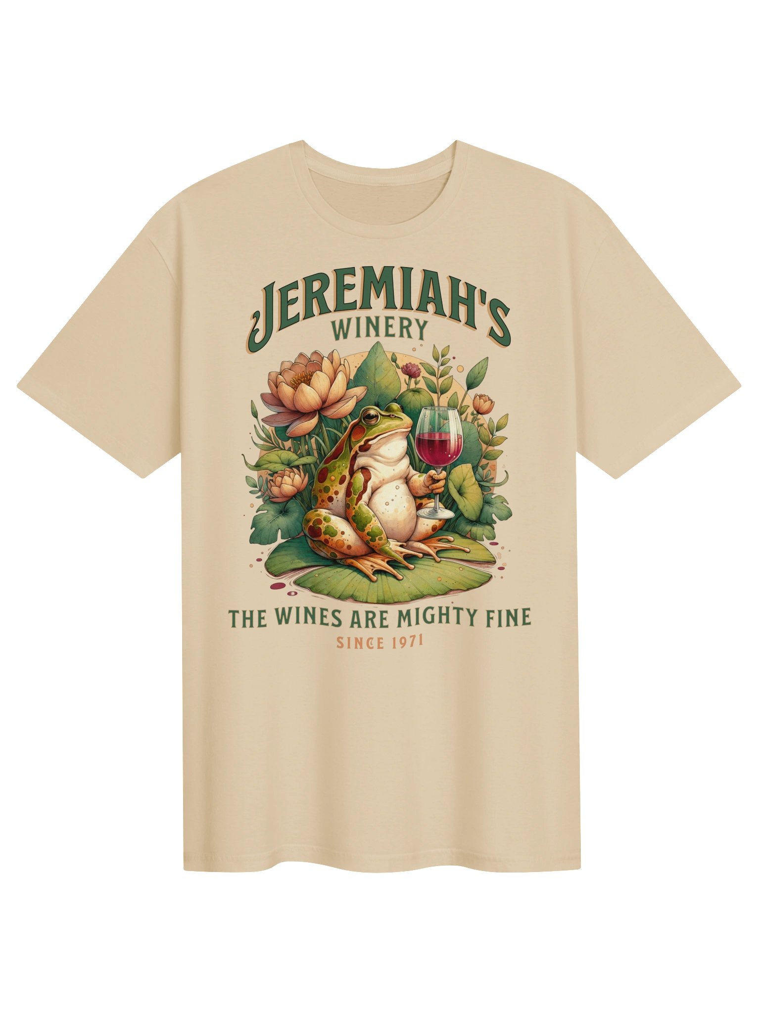 Jeremiah’s Winery Frog Vintage T-Shirt product image (3)