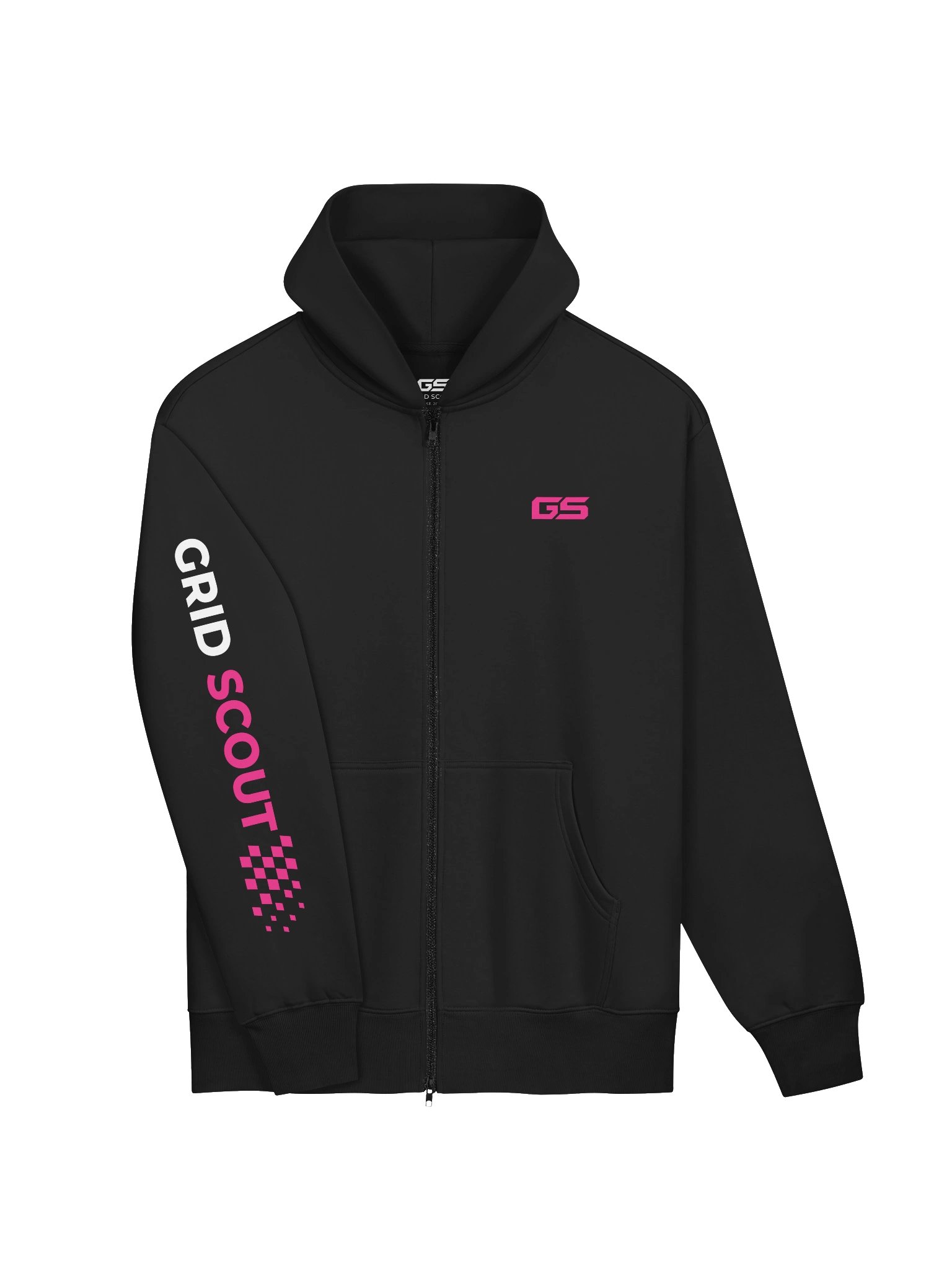 Grid Scout Essentials Zip Hoodie Pink product image (1)