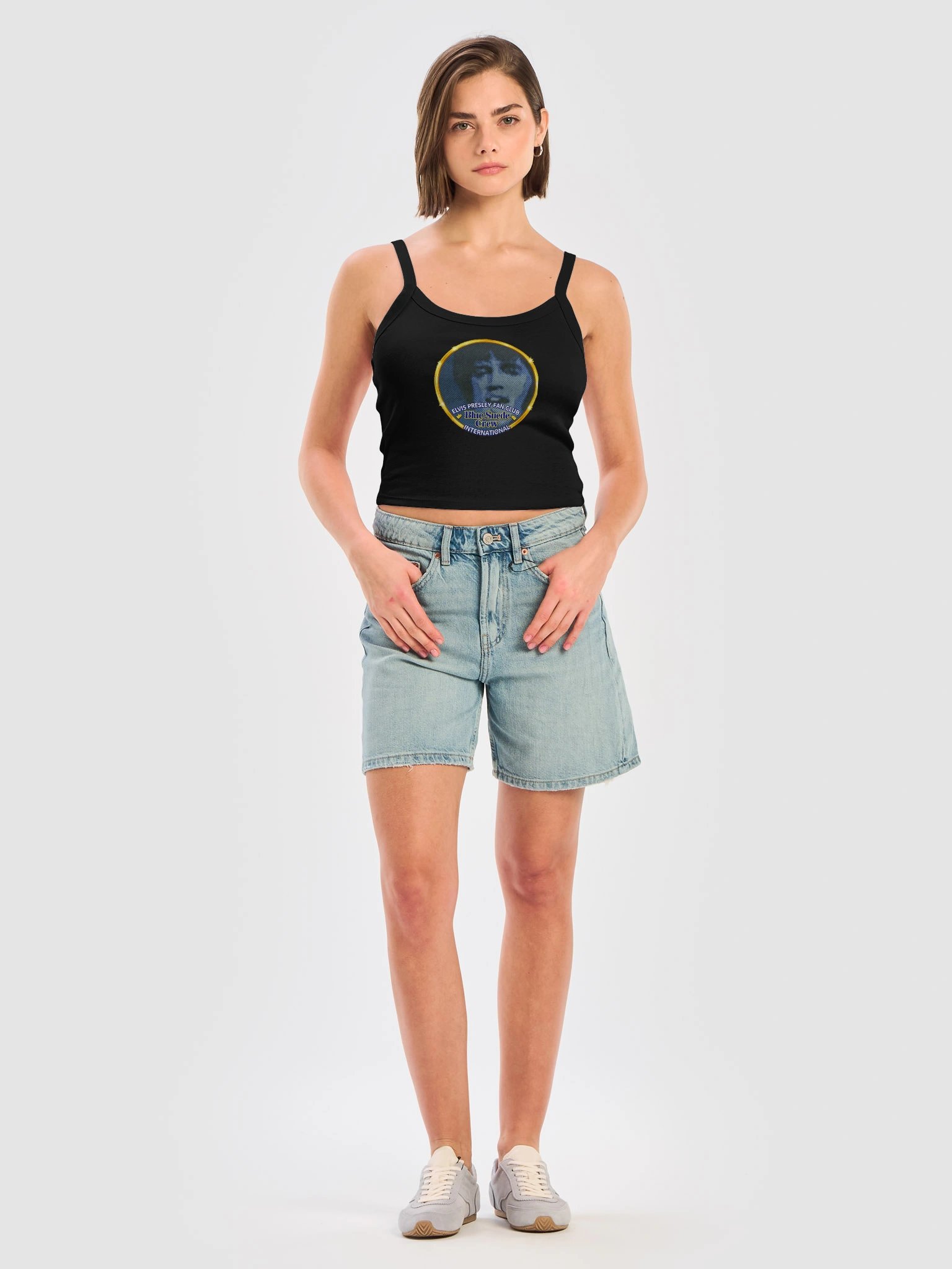 Blue Suede Crew Tank — Elvis Presley Fan Club Emblem product image (5)