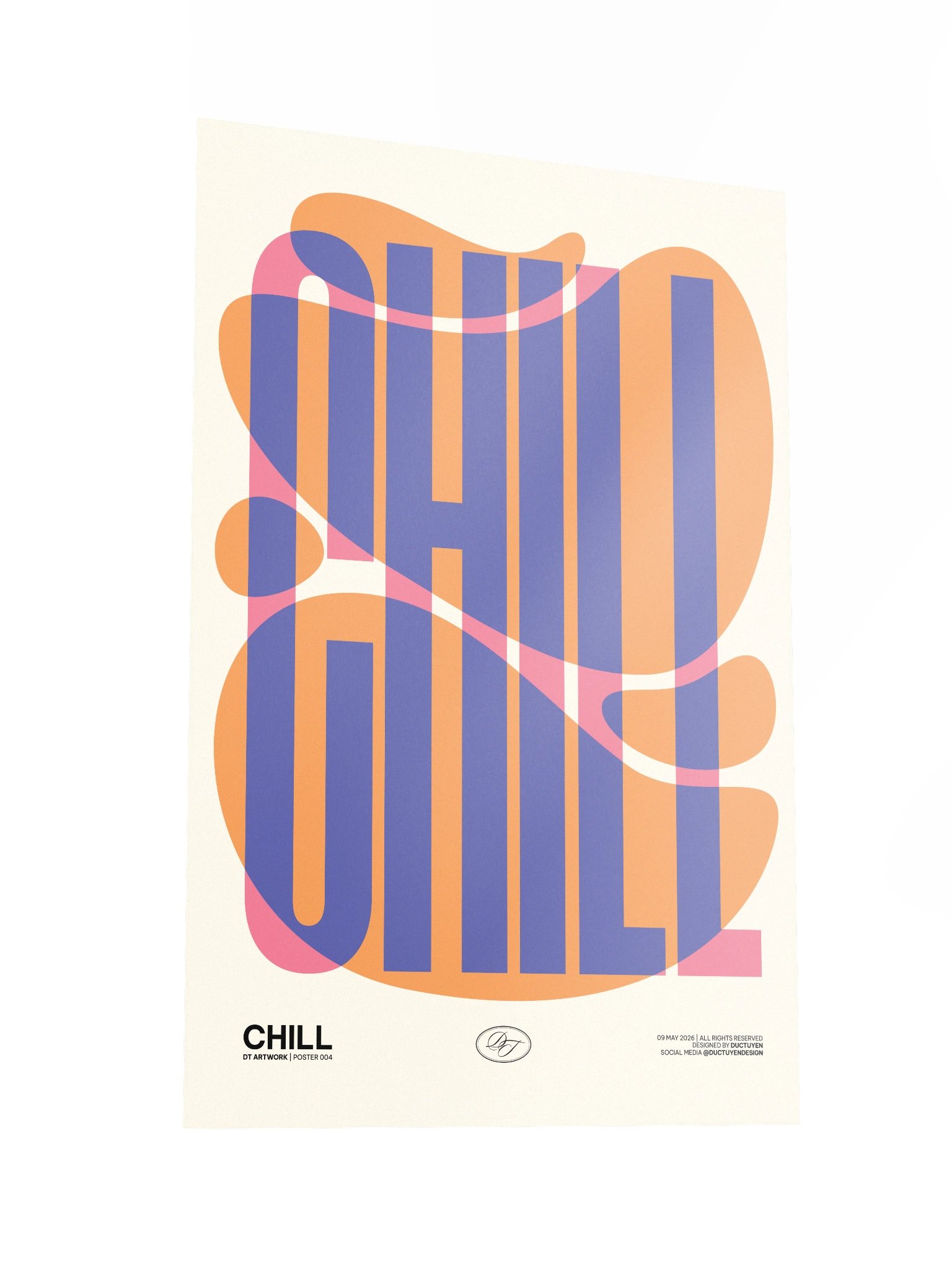 "CHILL" Typography Print Poster (Unframe) product image (5)
