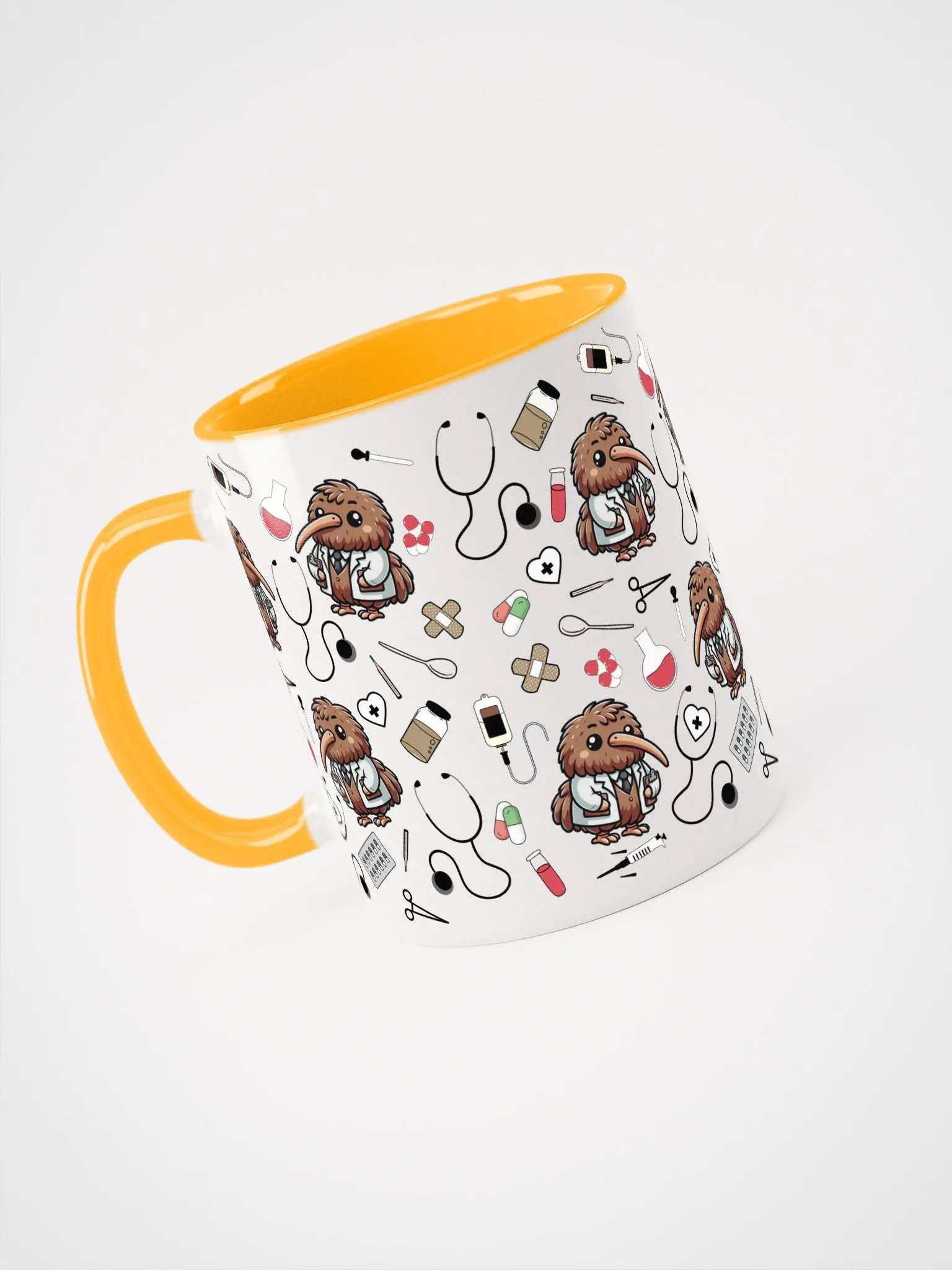 Cute Medical Coat Kiwi Ceramic Mug product image (3)