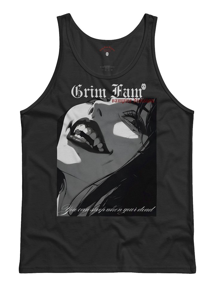 GRIM FAM — HALLOWEEN HORROR DROP: VAMPIRE DIVISION - NIGHT SHIFT CREW - SINGLET - #2 Black / Navy / Blue / Red / Grey product image (1)