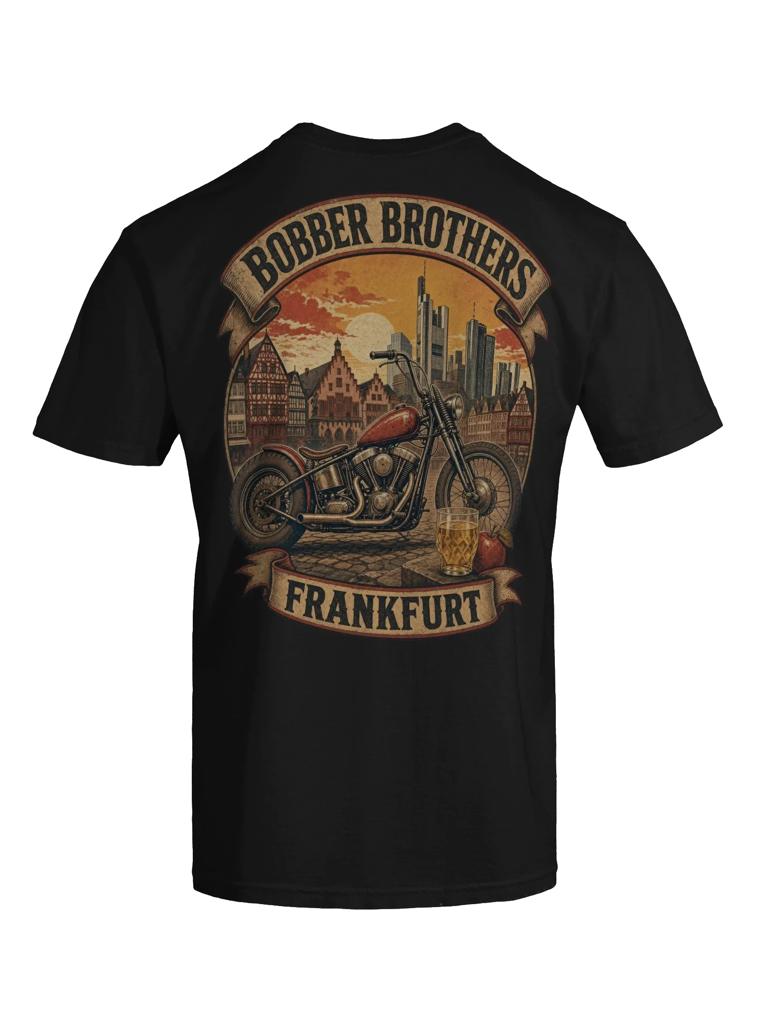 Frankfurt am Main motorcycle t-shirt design by Bobber Brothers