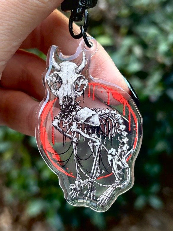 Skeleton Kitty Epoxy Keychain product image (1)