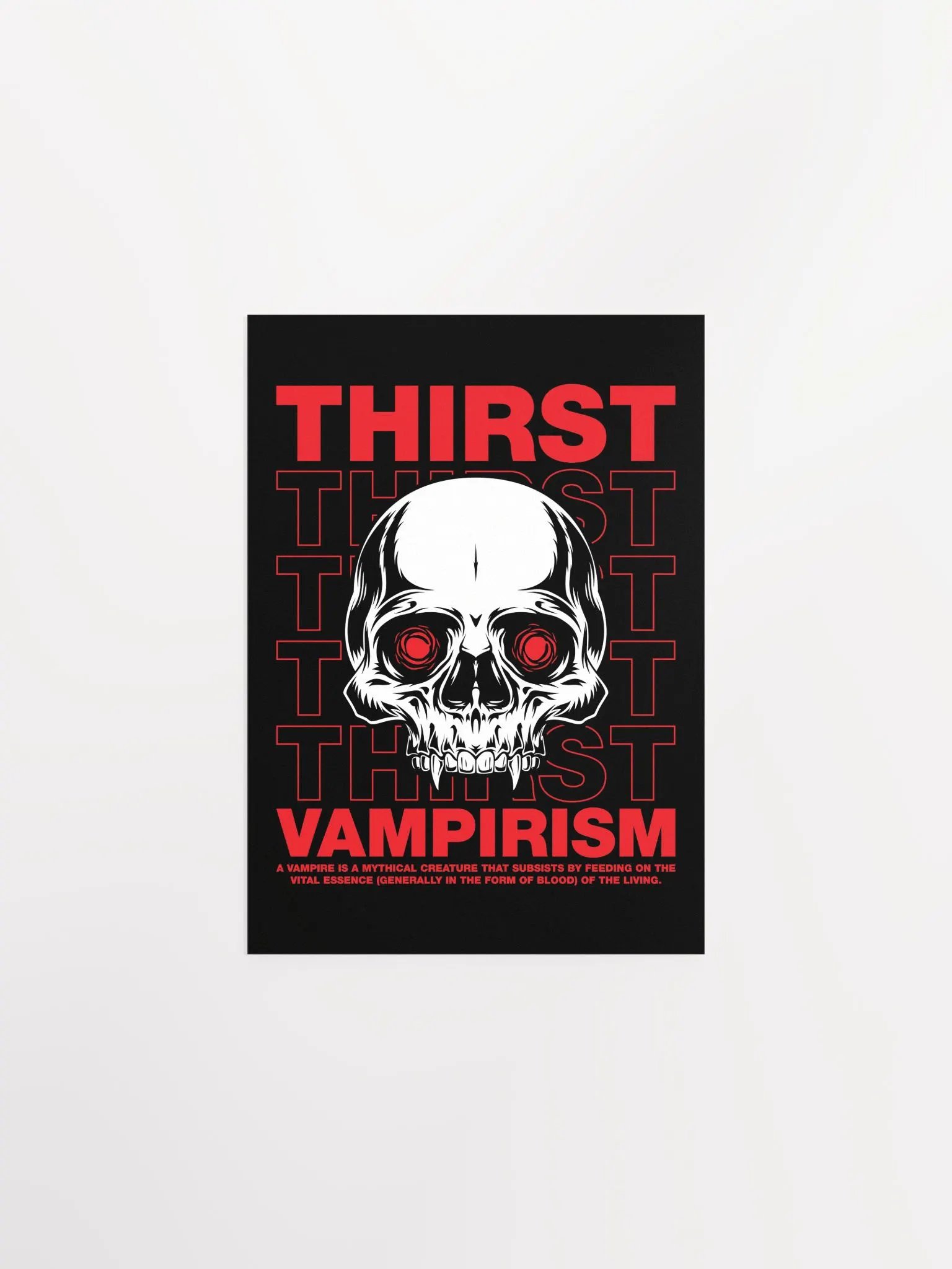 Retro Vampire Skull Poster – Gothic Horror Decor product image (6)