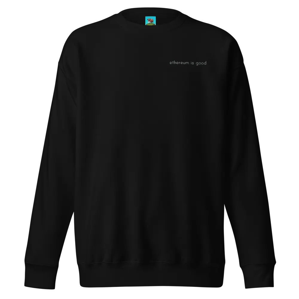 Ethereum is good crewneck (black) product image (1)