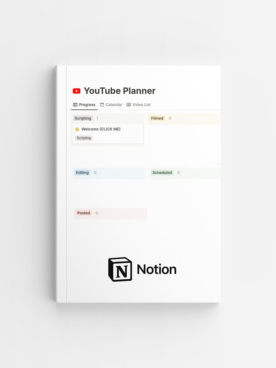 YouTube Planner Notion Template product image (1)