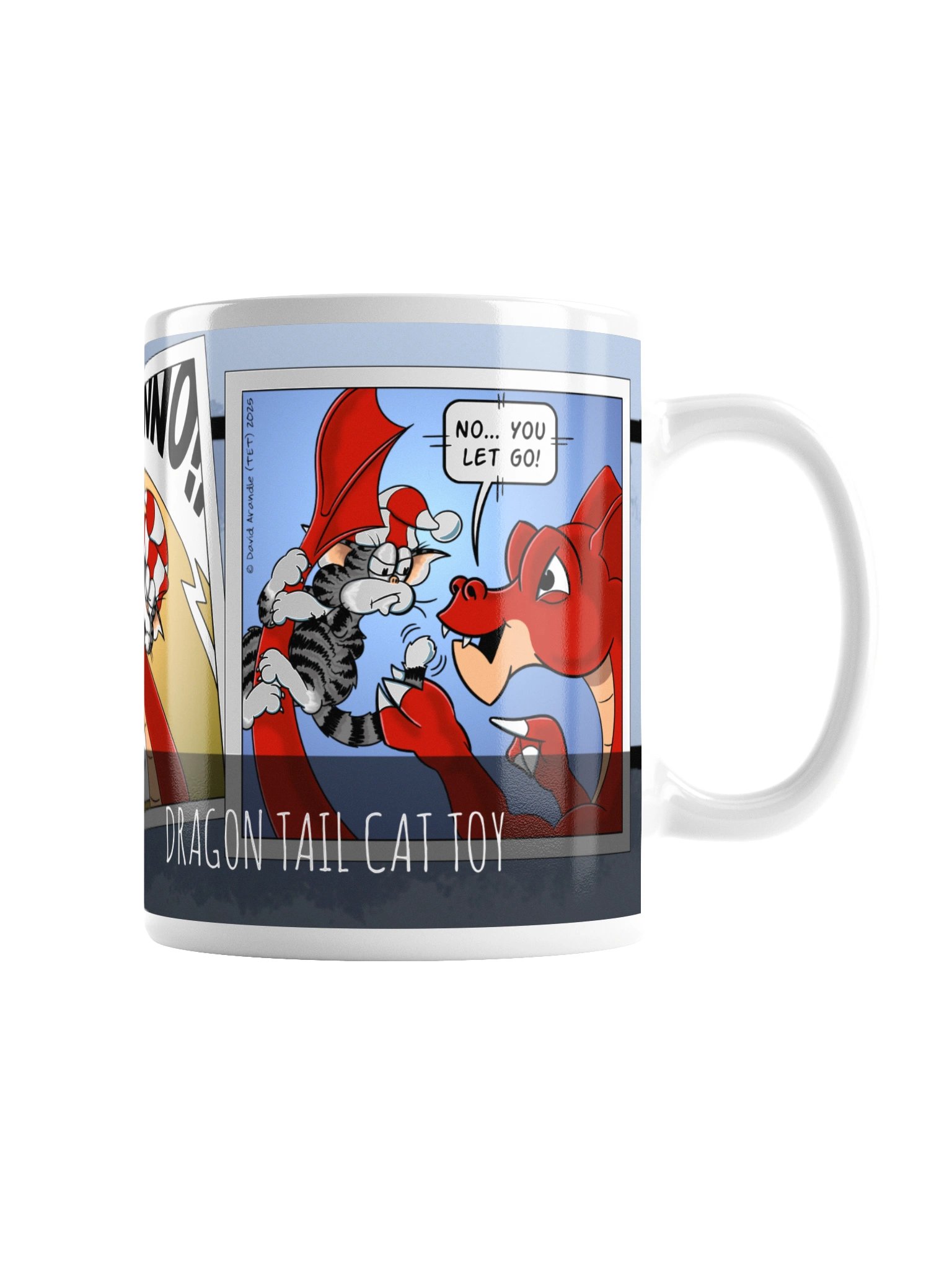 Resident Dragon Comic Dragon Tail Cat Toy Three-Panel Mug product image (3)