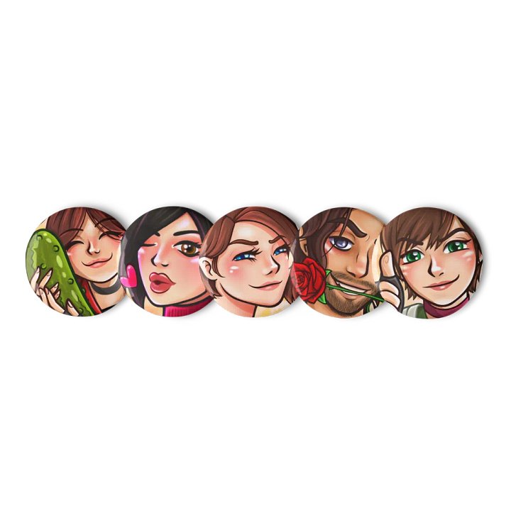 Resident Evil Emote Pin Badge Set (5pcs) product image (1)