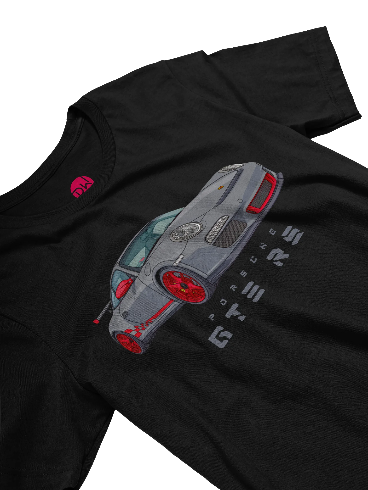 Grey Porsche GT3 RS Shirt (Retro, Sketch, Silhouette) product image (24)