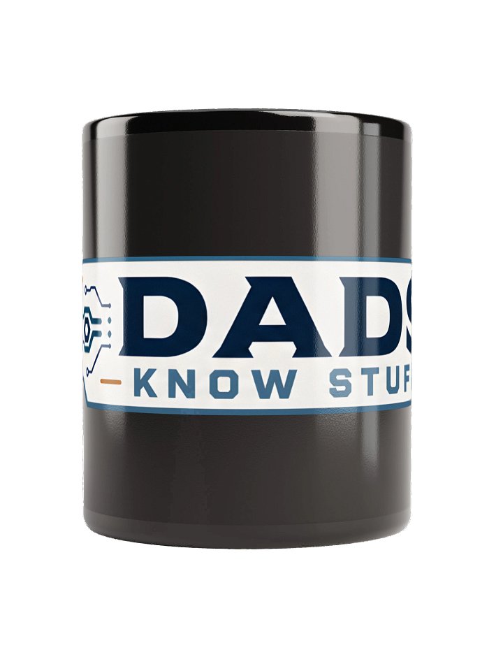 Dads Know Stuff Large Logo Black Mug product image (4)