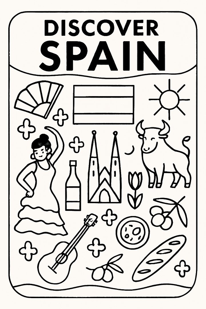 Free “Discover Spain” Poster – European Wall Art Printable (A4 & US Letter PDF) product image (2)