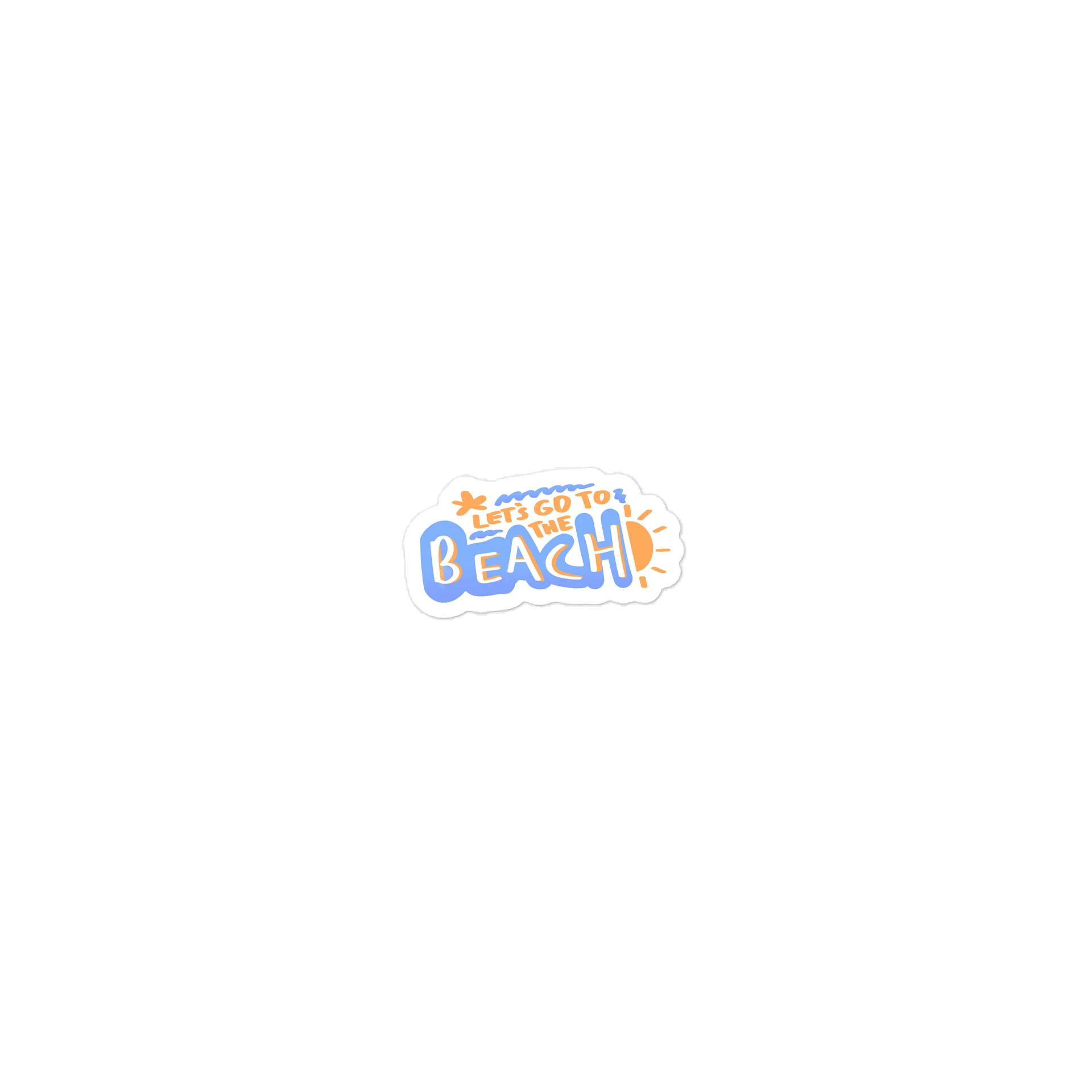 Lets Go To The Beach Beach vinyl Stickers product image (1)