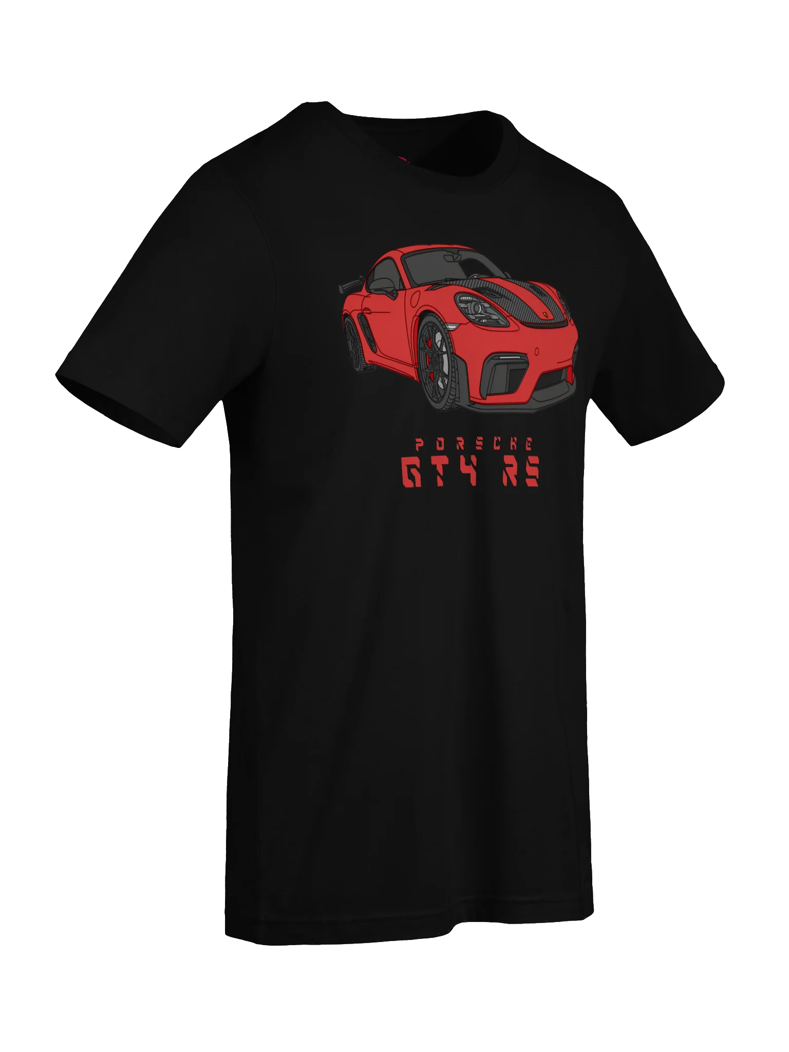 Red Porsche GT4 RS Shirt (Retro, Sketch, Silhouette) product image (76)