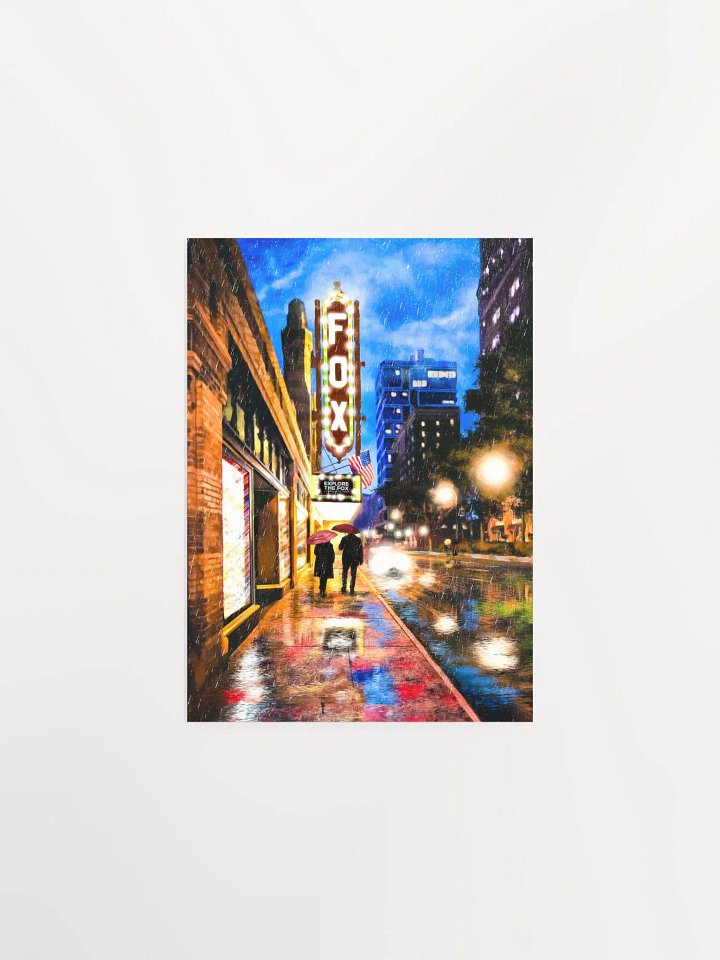 Fox Theatre At Night – Rainy Atlanta Studio Art Print product image (1)
