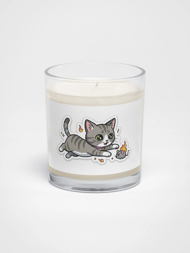 Flame-Chasing Feline Soy Wax Candle product image (1)