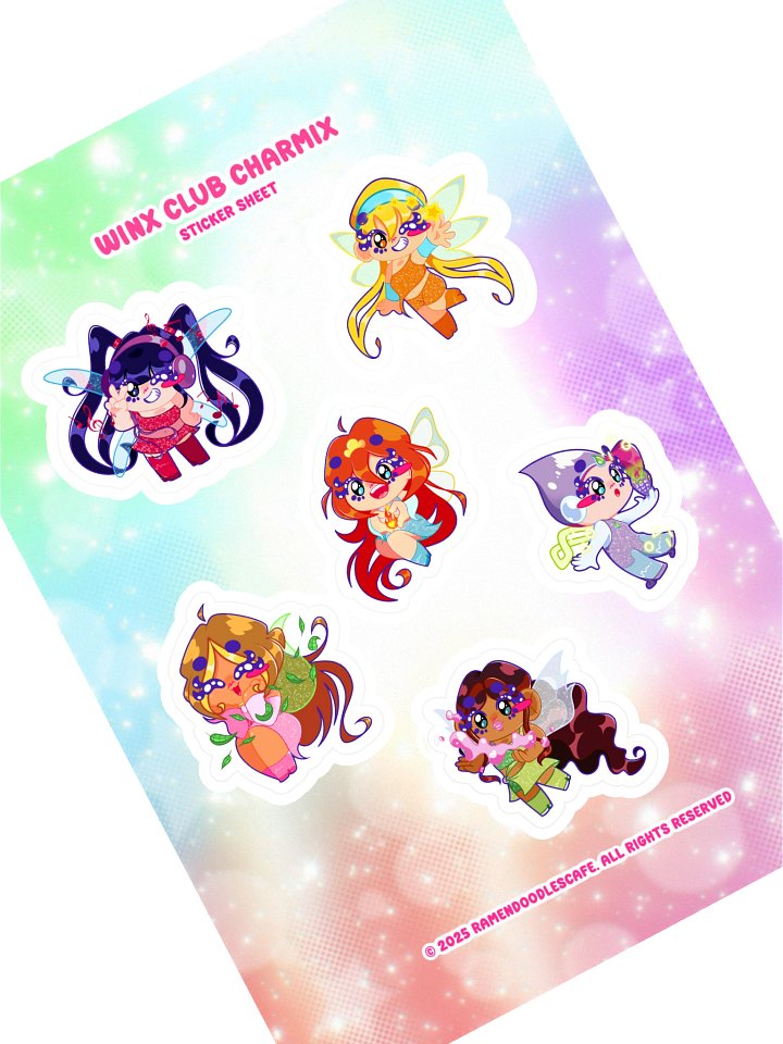 Winx Club Chibi Charmix Sticker Sheet product image (1)