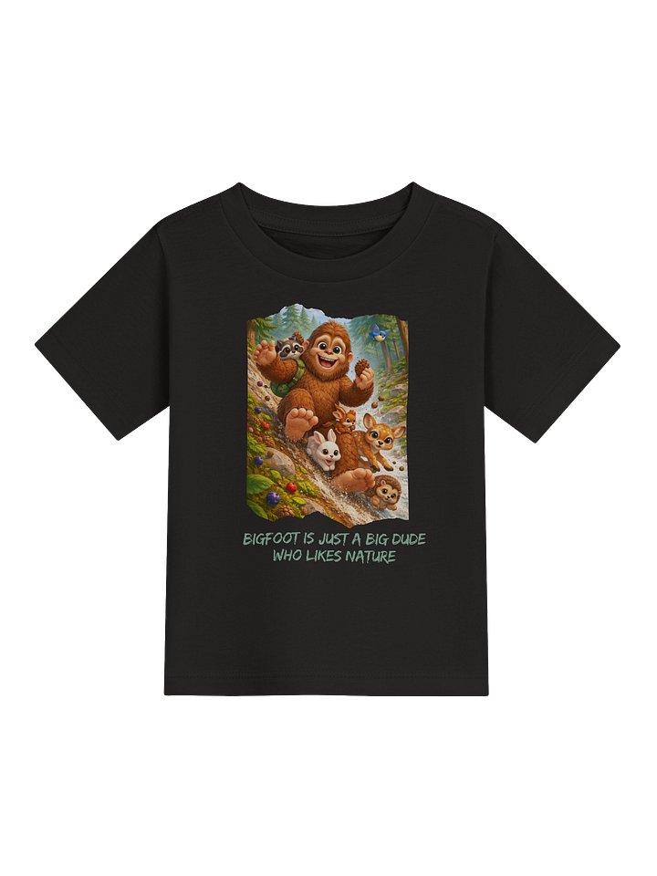Bigfoot Kids T-Shirt – Cute Sasquatch Cartoon Nature Adventure Tee product image (1)