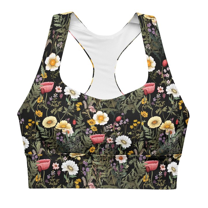 Women’s Floral Longline Sports Bra – High Support Activewear for Yoga, Pilates, Running & Everyday Style product image (1)
