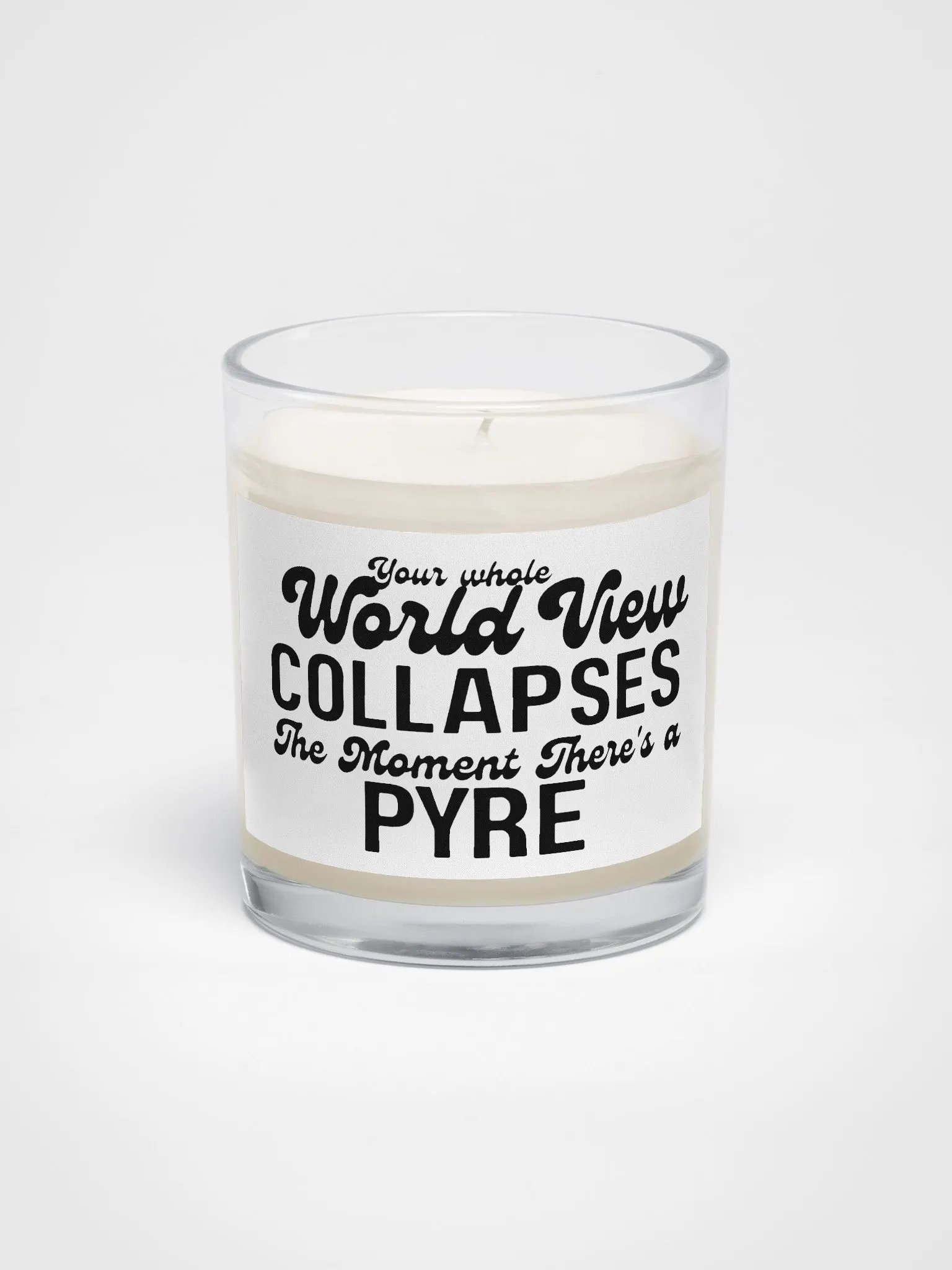 Whole World View Set On Fire | Soy Wax Candle In A Clear Glass Jar by Allcolor product image (1)