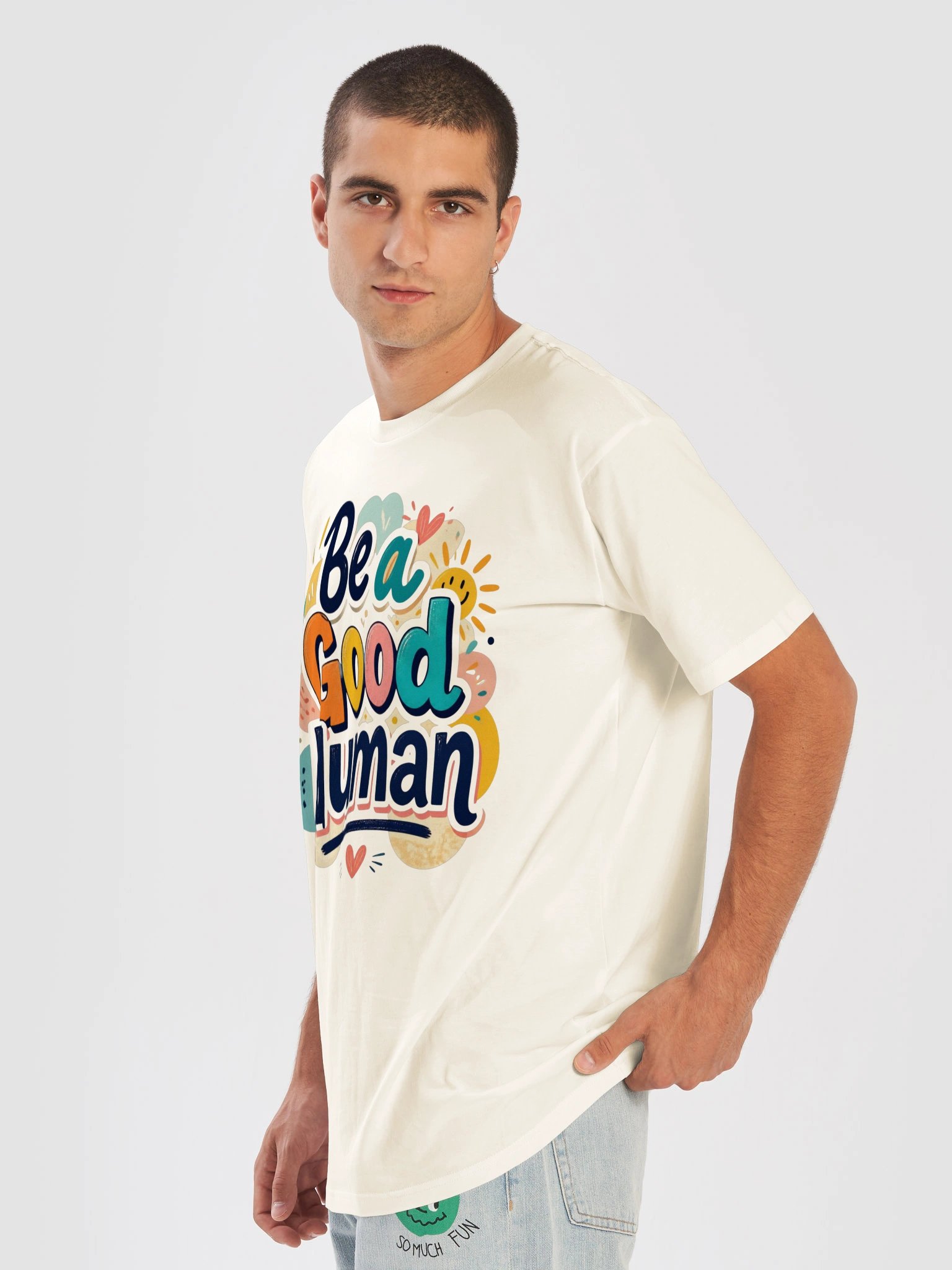 Be a Good Human Vibrant Colorful Abstract Positive Design product image (7)