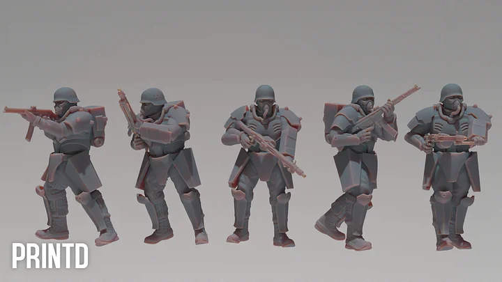 French Military Panzercop Team - Modern Warfare Wargame Hobby Resin Scale Models product image (2)