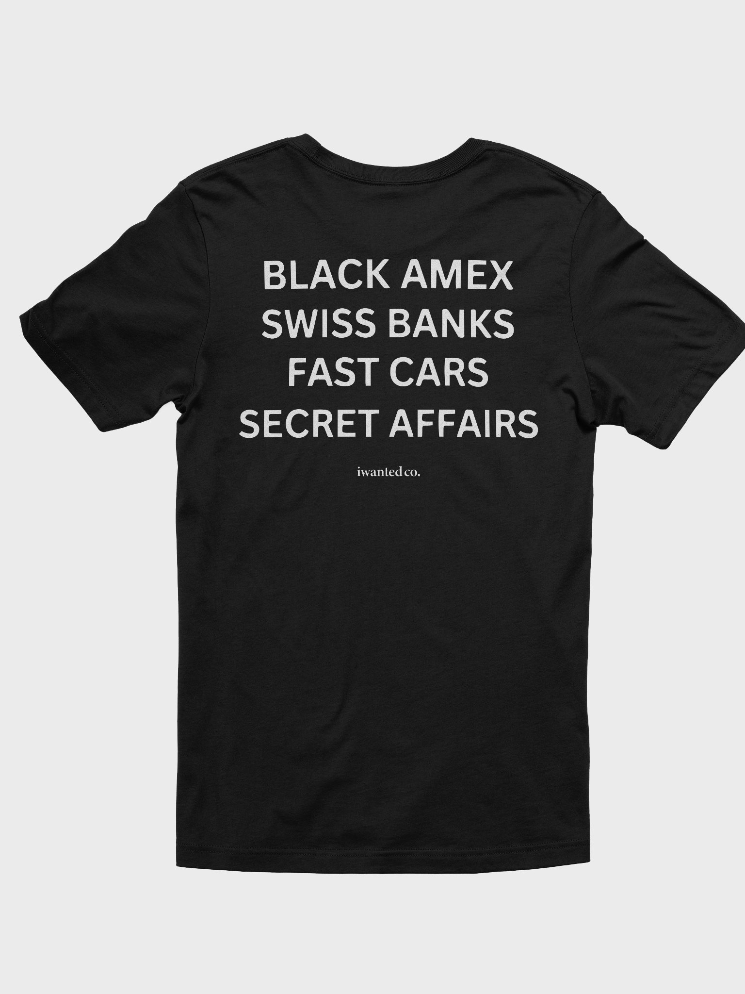 Black Amex, Swiss Banks, Fast Cars – Elite Chaos Back Print T-Shirt product image (4)