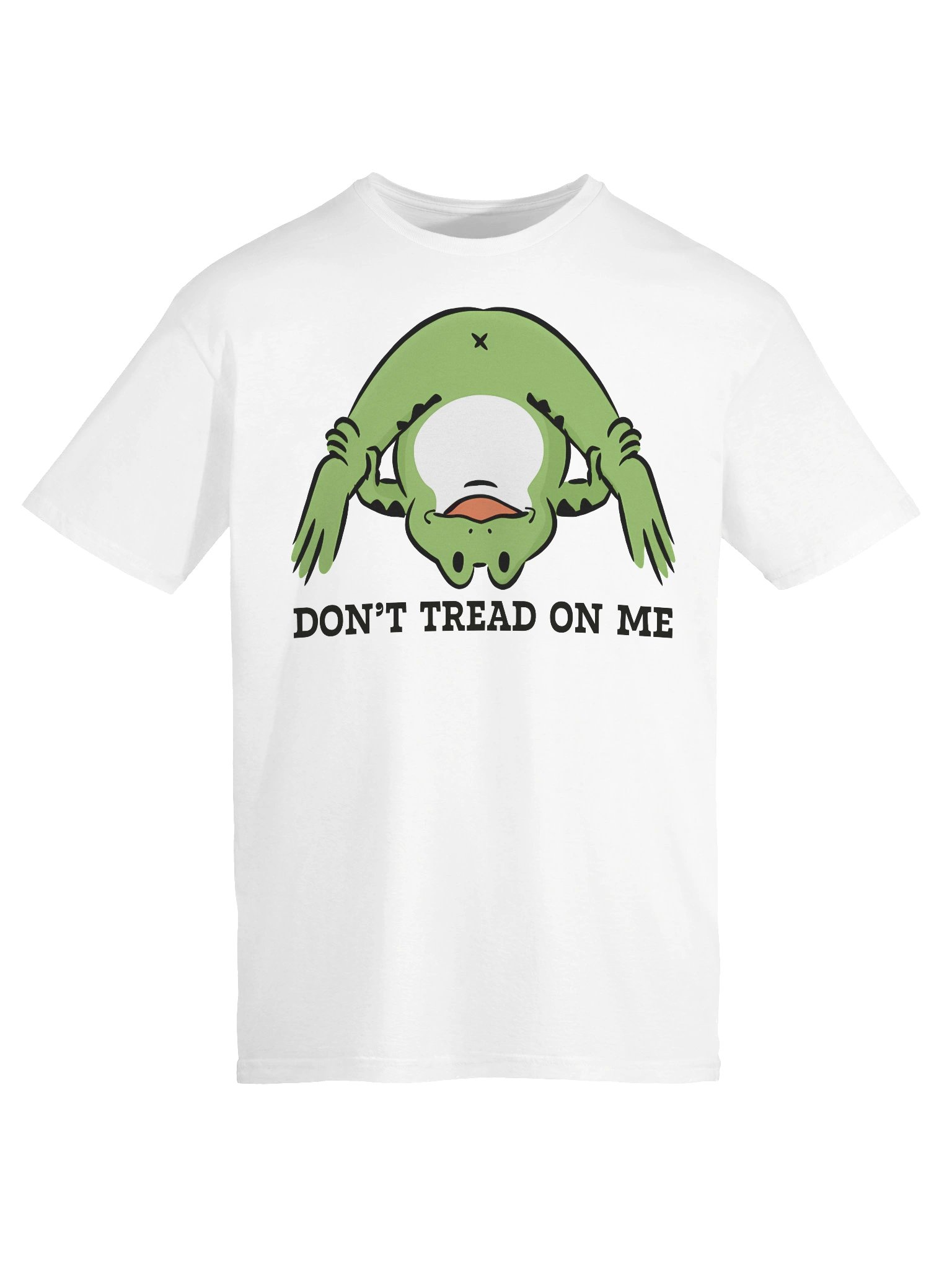 Whimsical Upside-Down Frog Cartoon T-Shirt product image (68)