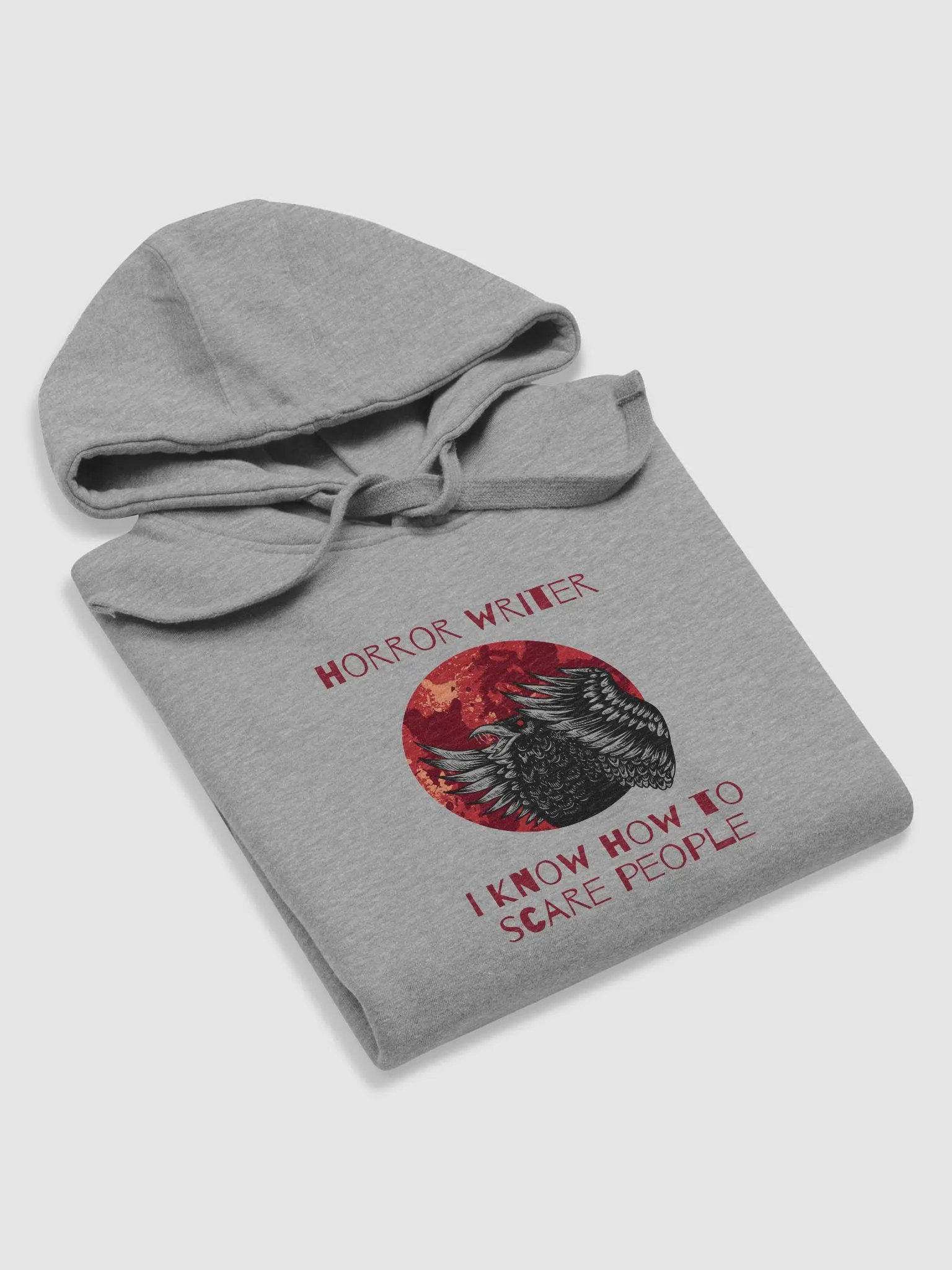 Horror Writer. I Know How to Scare People Hoodie - Grey product image (5)
