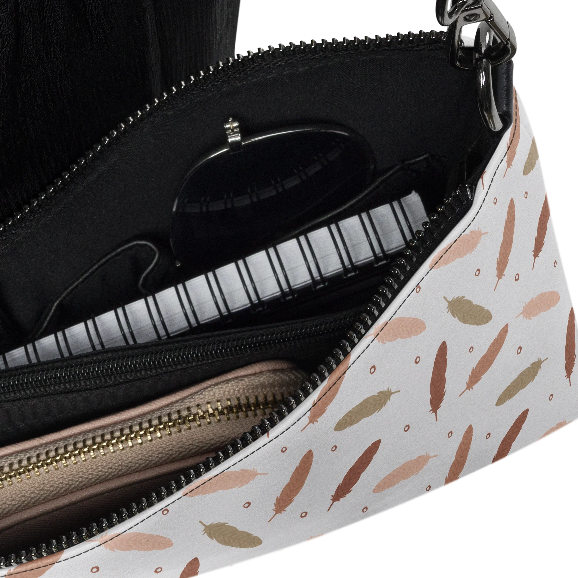 Mocha Mousse Feathers Crossbody Bag product image (6)