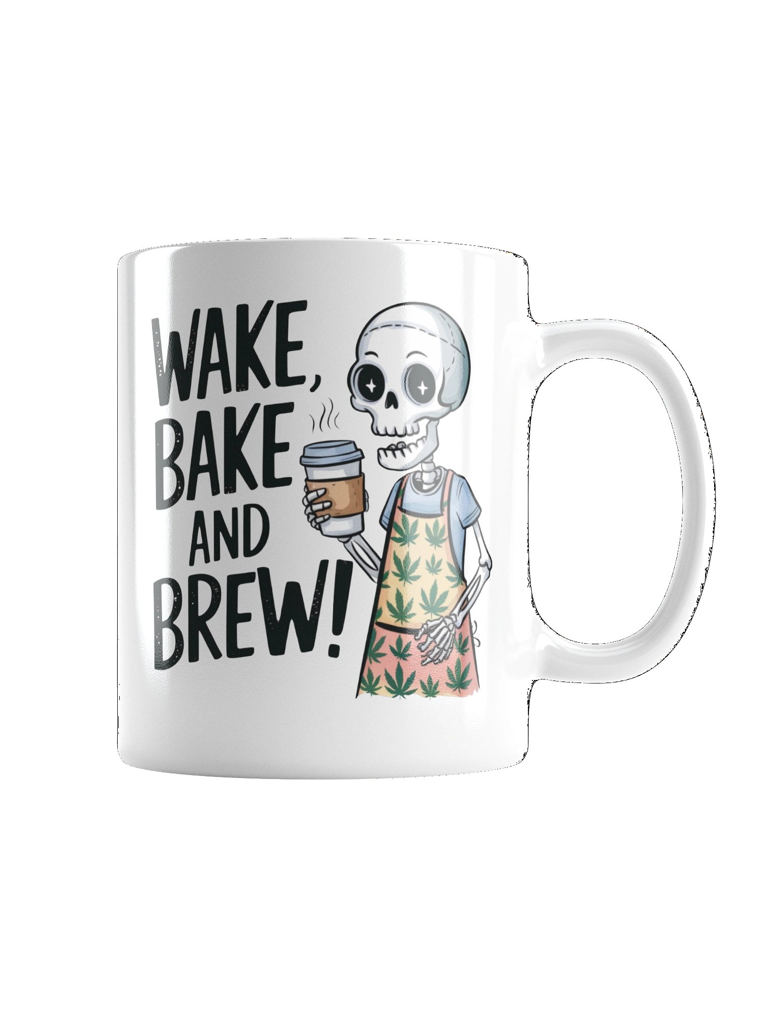 Wake Bake and Brew Skeleton Coffee Mug product image (8)
