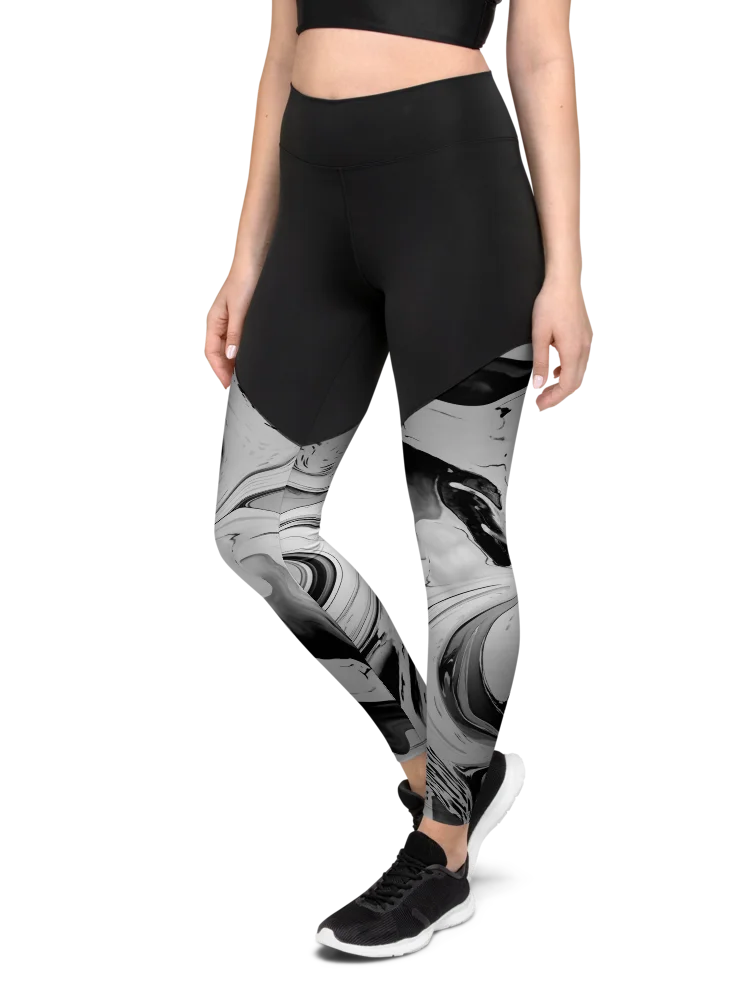 Black Marble-Sports Leggings product image (1)