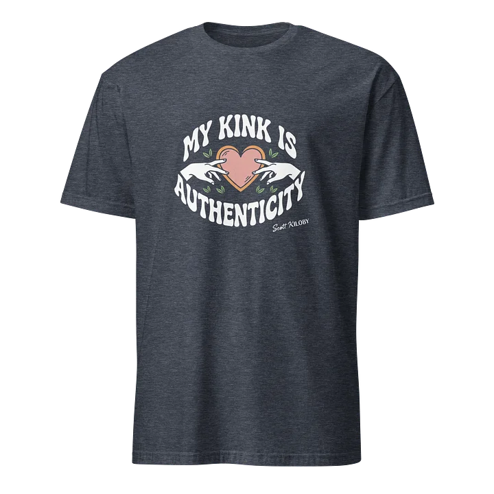 “My Kink Is Authenticity” Heather Navy Soft-Style T- product image (1)
