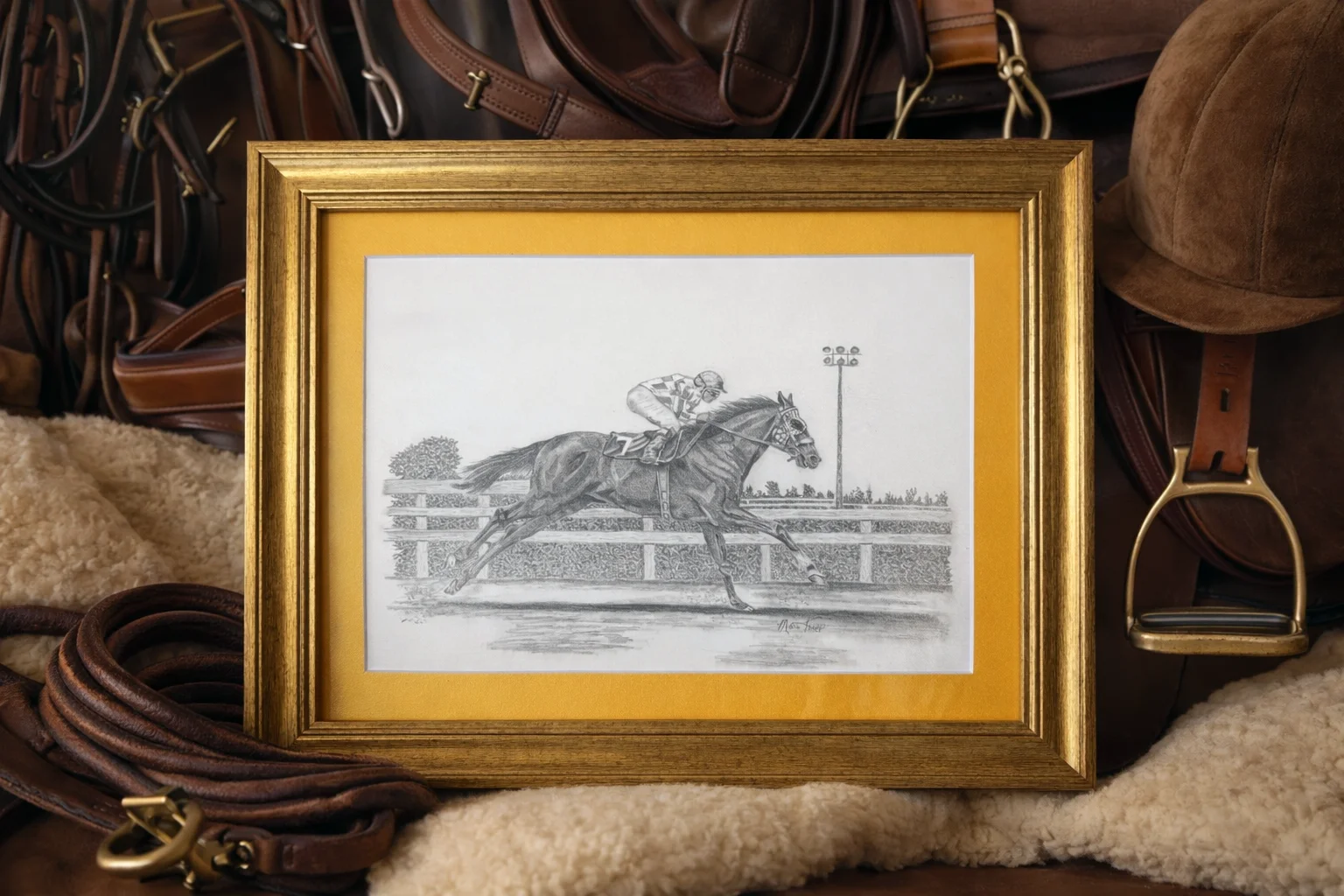 Ahead by 31 - Original Graphite Drawing product image (1)