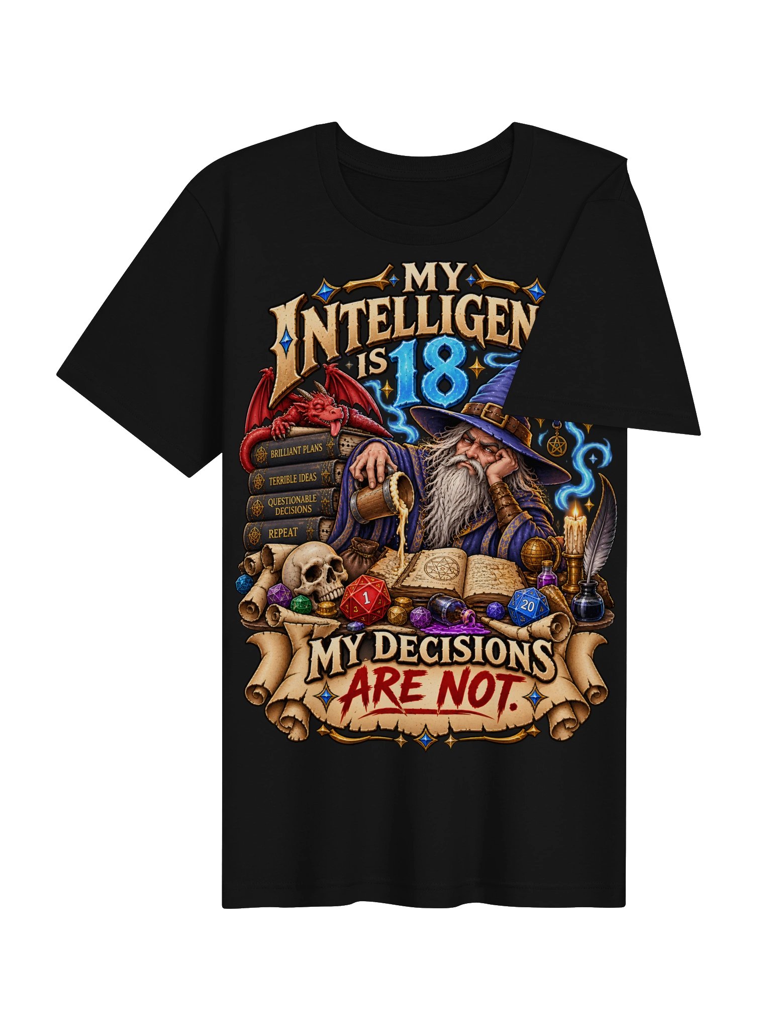 My Intelligence Is 18 Wizard Meme Tee product image (5)