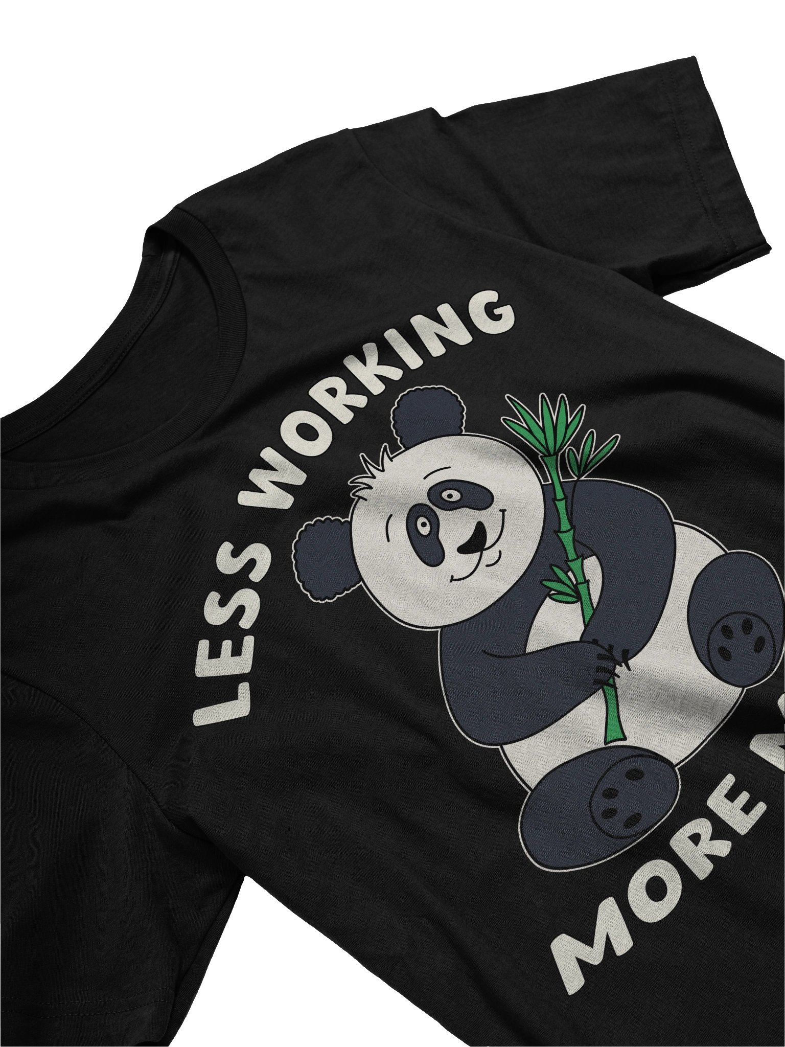 Less Working More Munch Panda Unisex T-shirt product image (2)