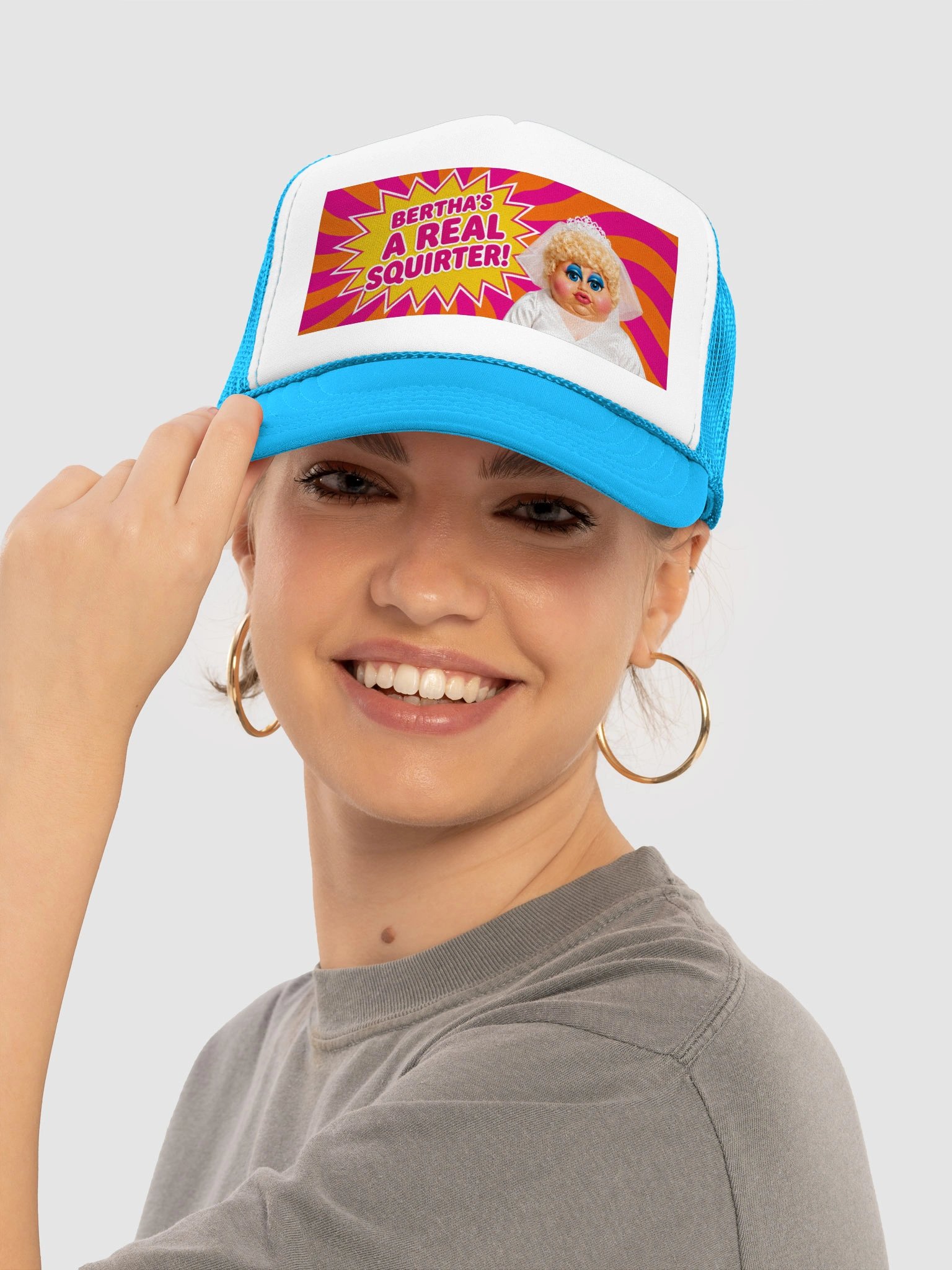 BERTHA'S A REAL SQUIRTER | Trucker Hat | To Hide Your Bald Spot product image (1)