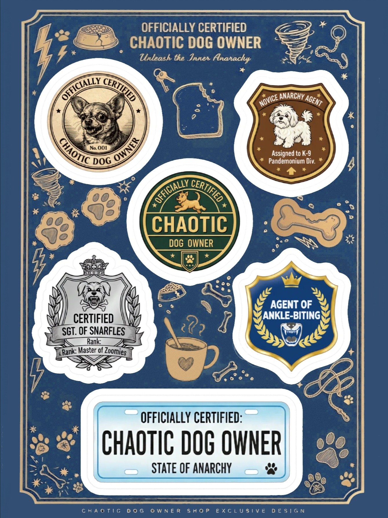 Official Chaotic Dog Owner Sticker Sheet product image (8)