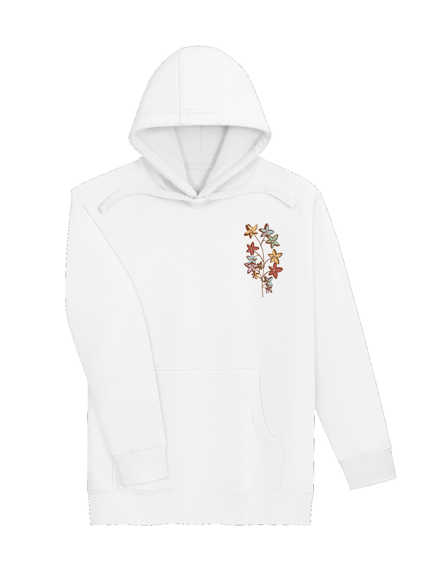 Floral Wreath Hoodie | Retro 70s Flower Power Front & Back Design product image (3)