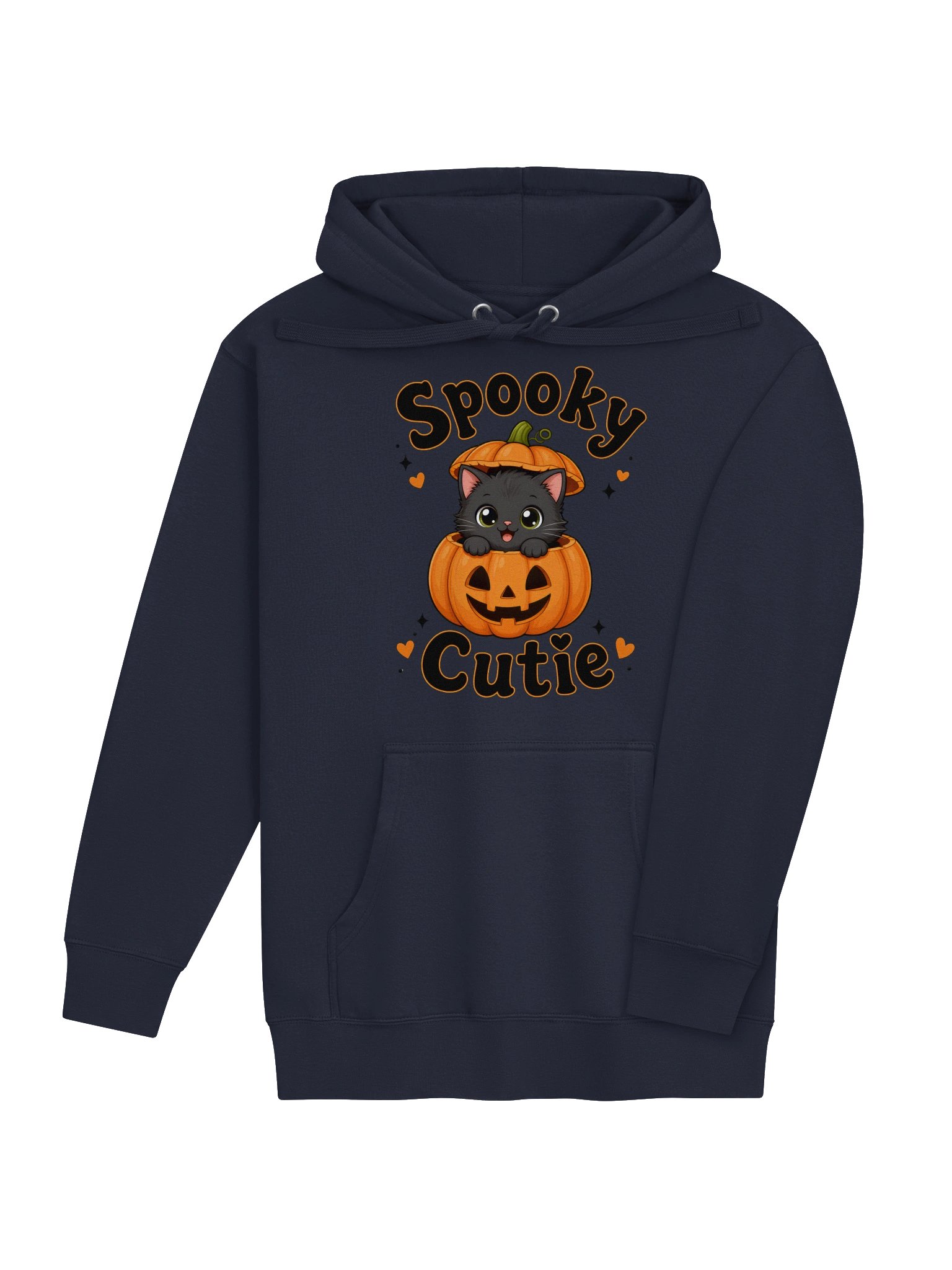 Spooky Cutie Black Kitten Pumpkin Hoodie product image (28)