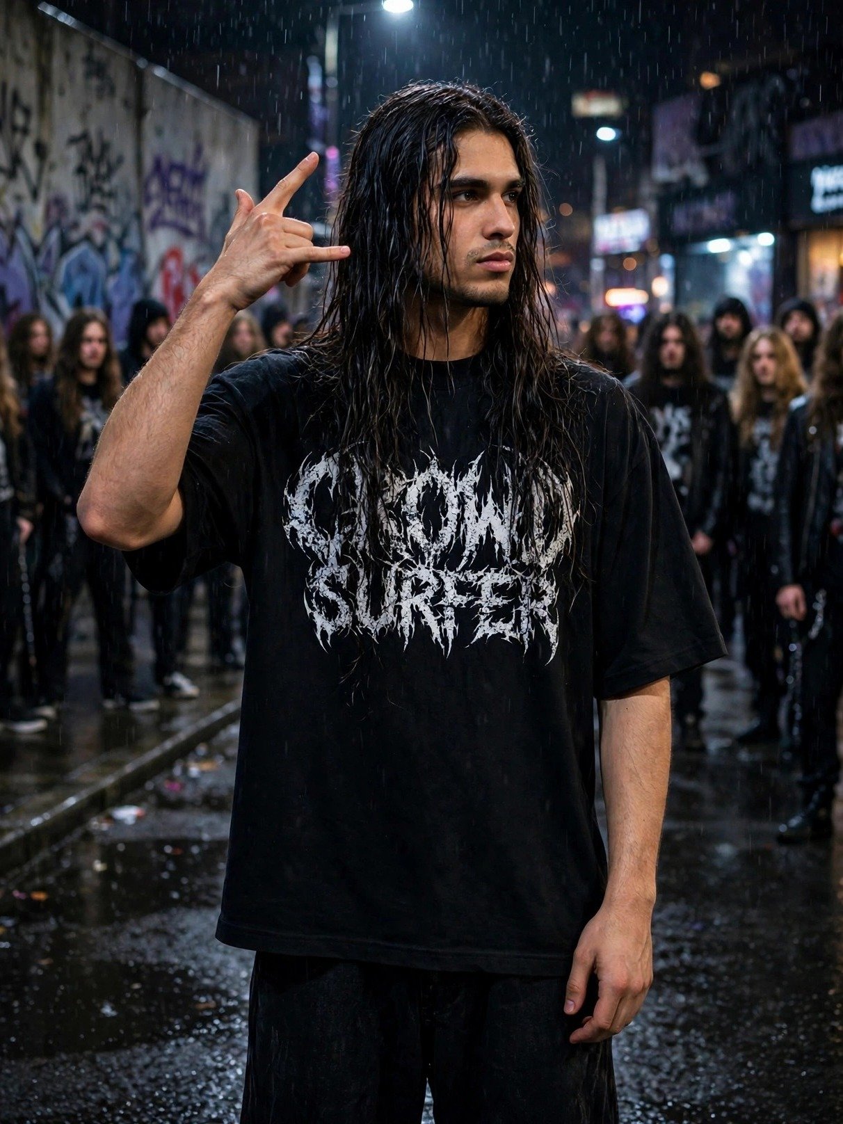 CROWD SURFER — Heavyweight Metal T-Shirt product image (1)