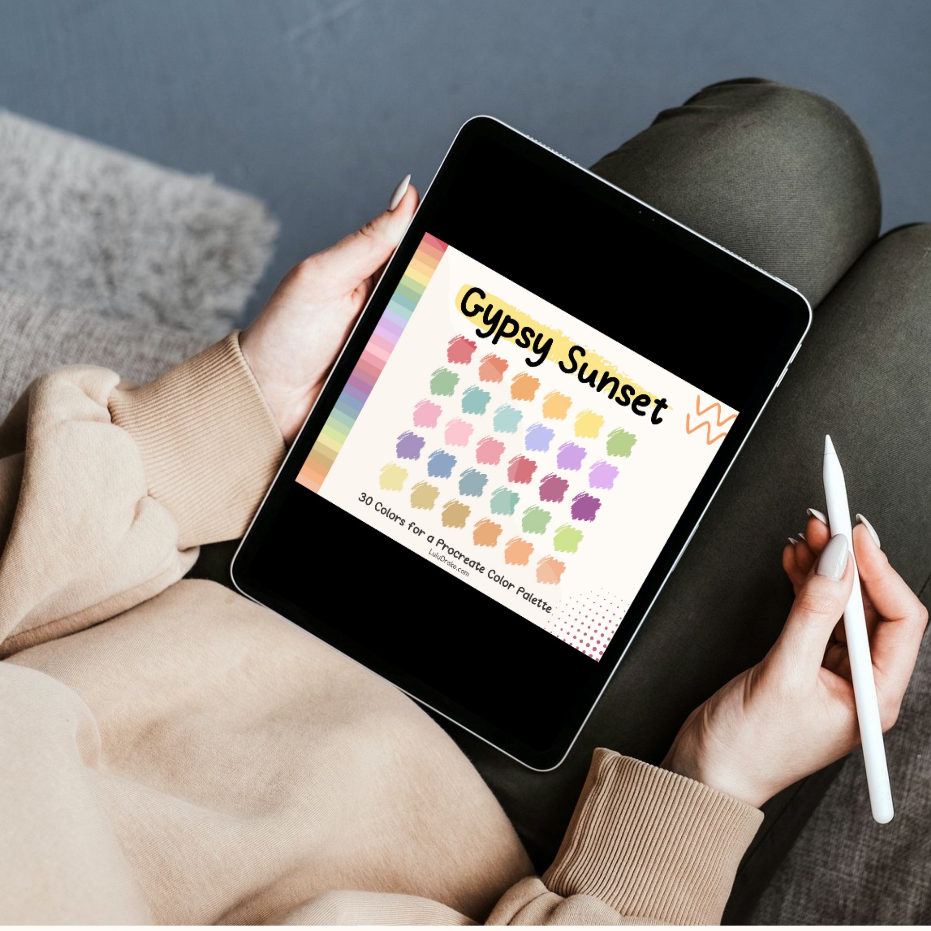 Gypsy Sunset Procreate Color Palette with HEX Codes ★ DIGITAL ★ product image (3)