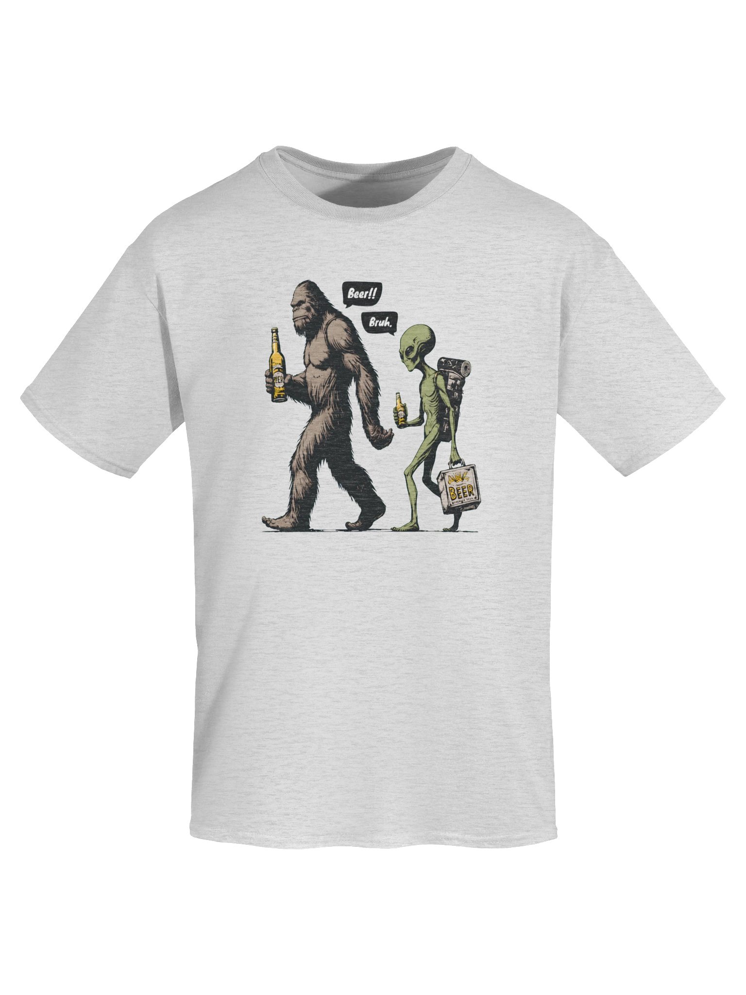 Bigfoot Alien Beer Bruh Shirt – Funny Sasquatch Camping Tee product image (55)