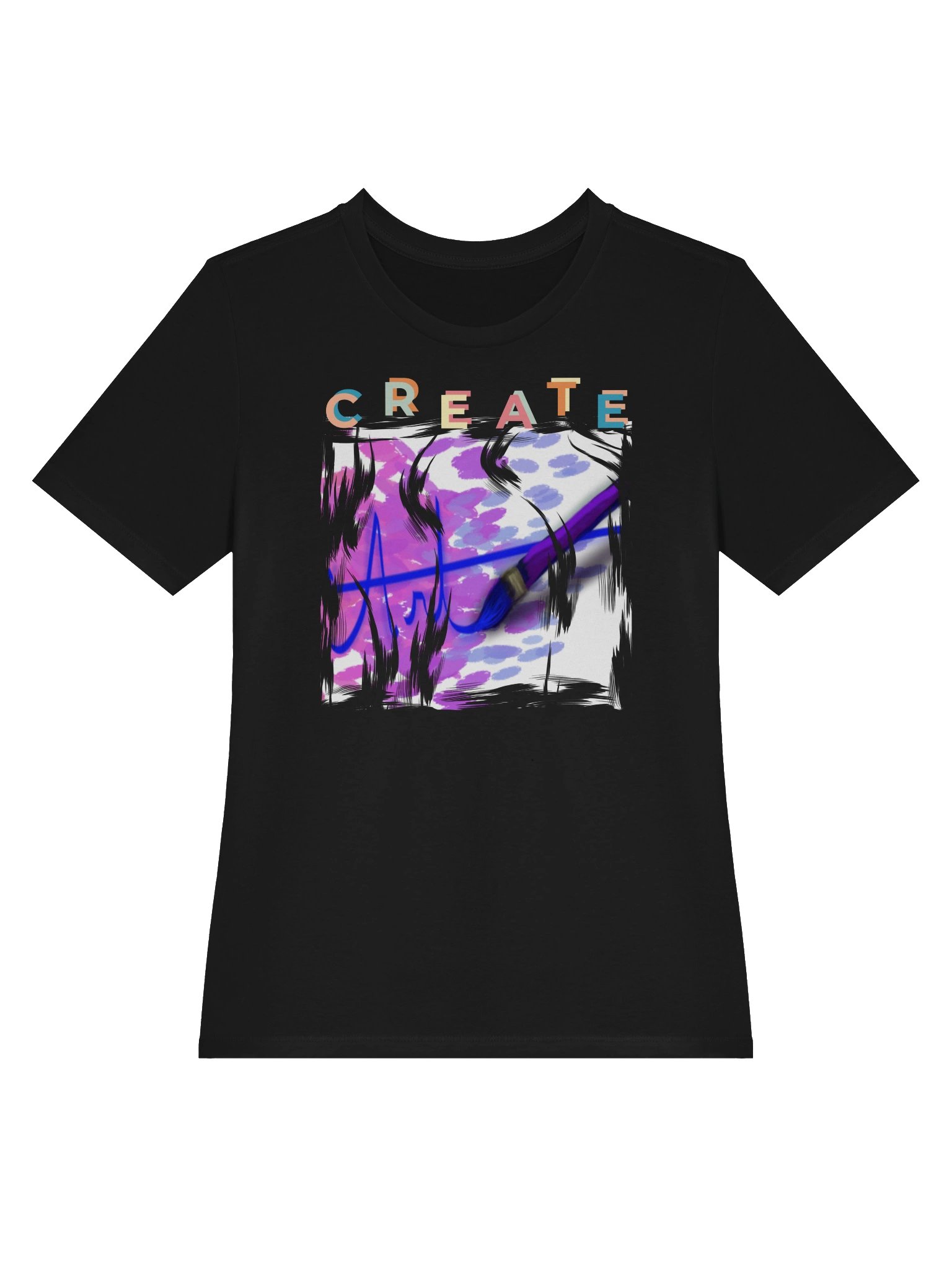 "Create Art" T-Shirt. Women's Bella+Canvas Supersoft Relaxed-fit T-Shirt product image (2)