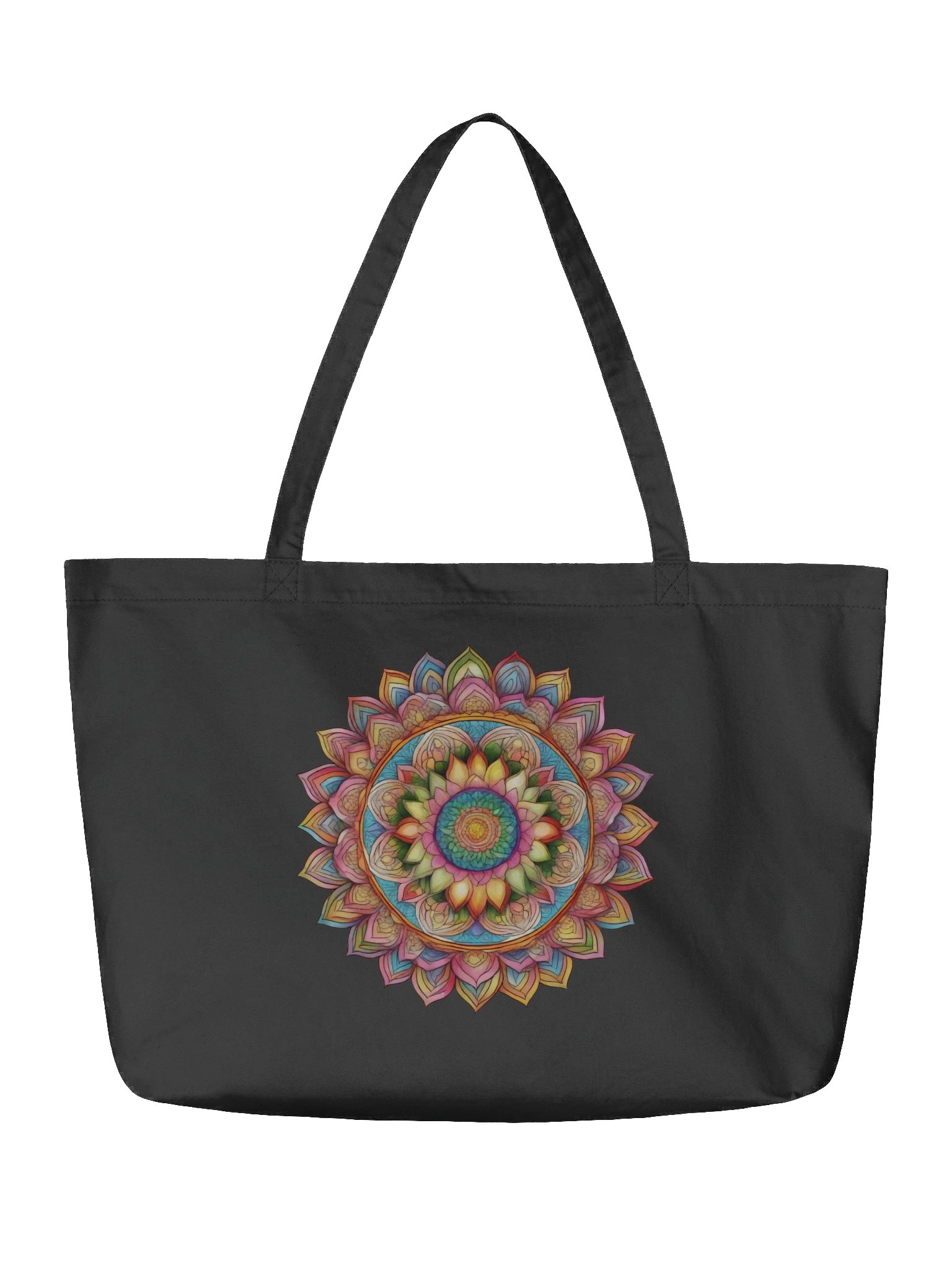 Golden Bloom Mandala - Eco-conscious Organic Cotton Totes product image (3)